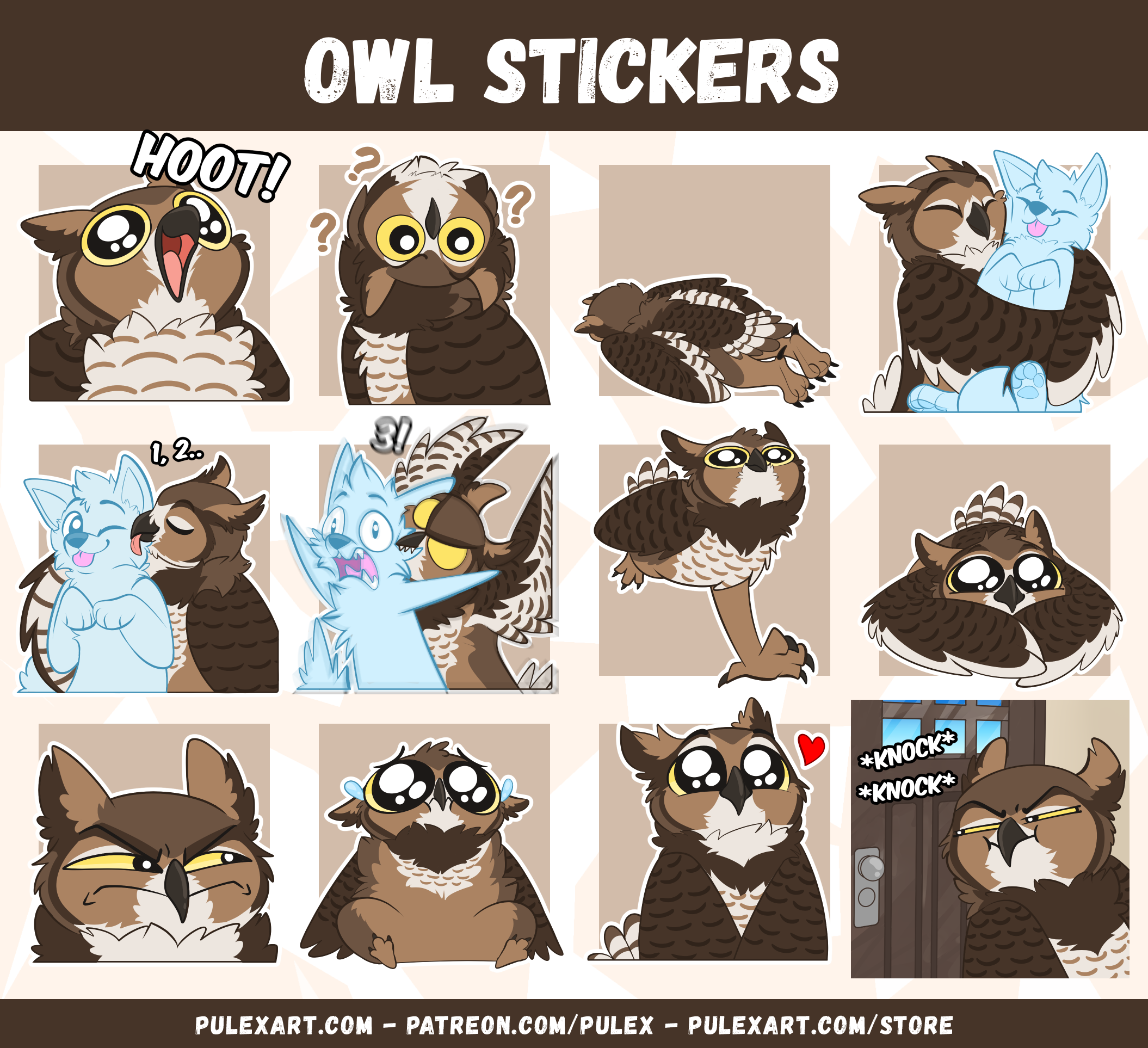 Owl Sticker Bases
