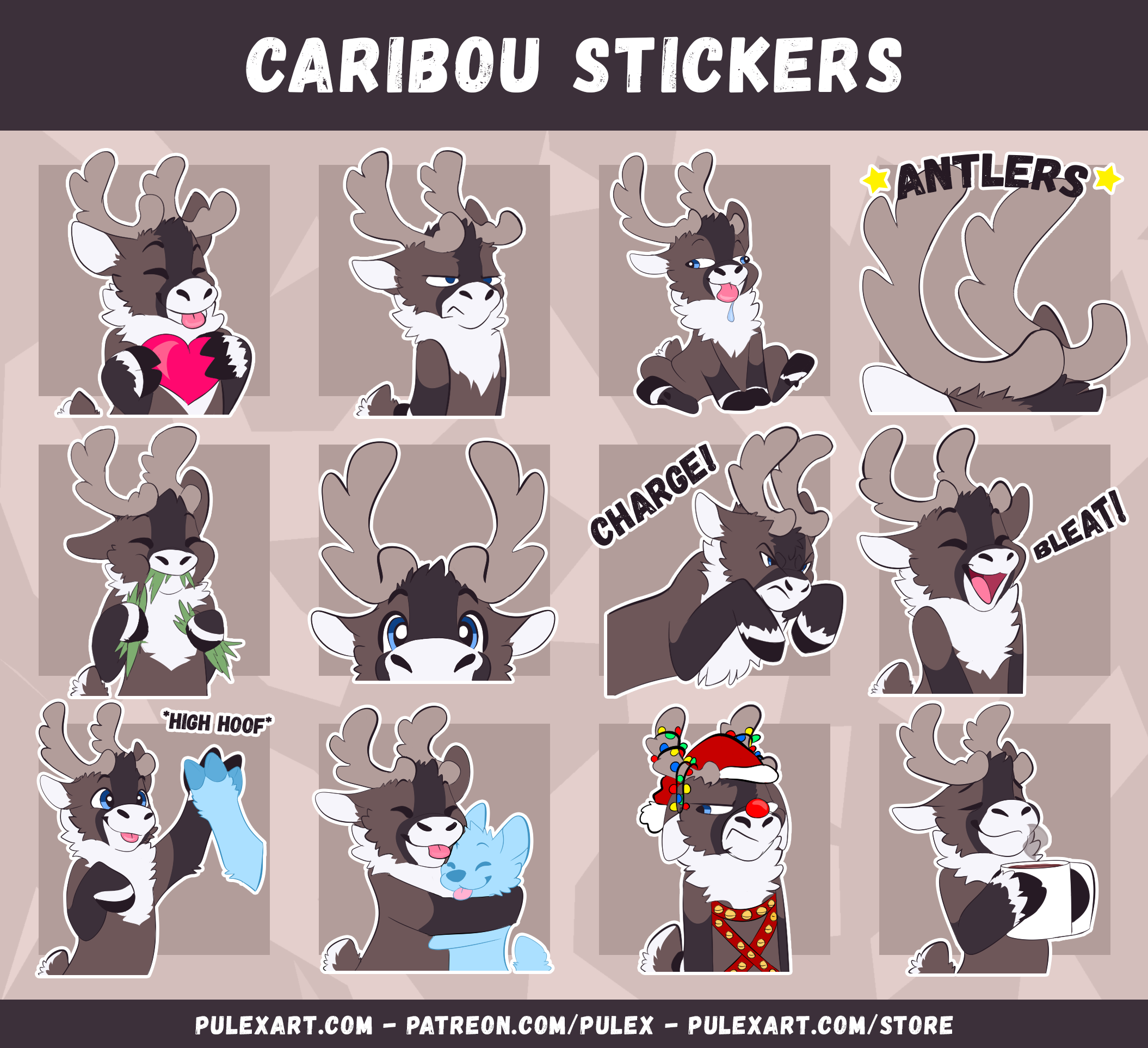 Caribou Sticker Bases!