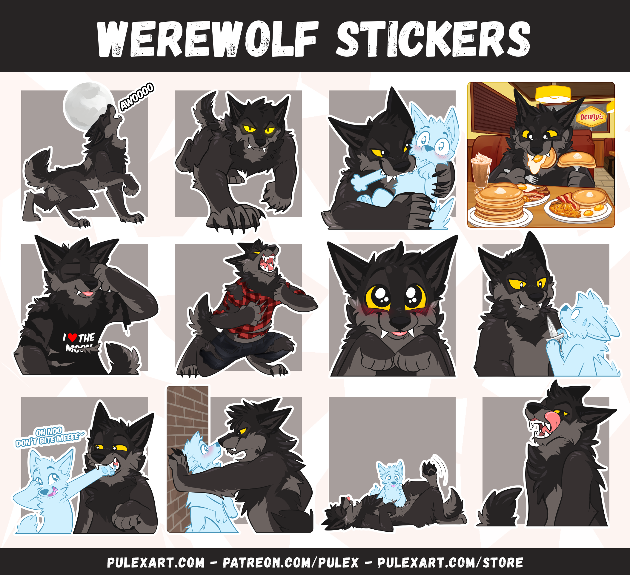 Werewolf Sticker Bases