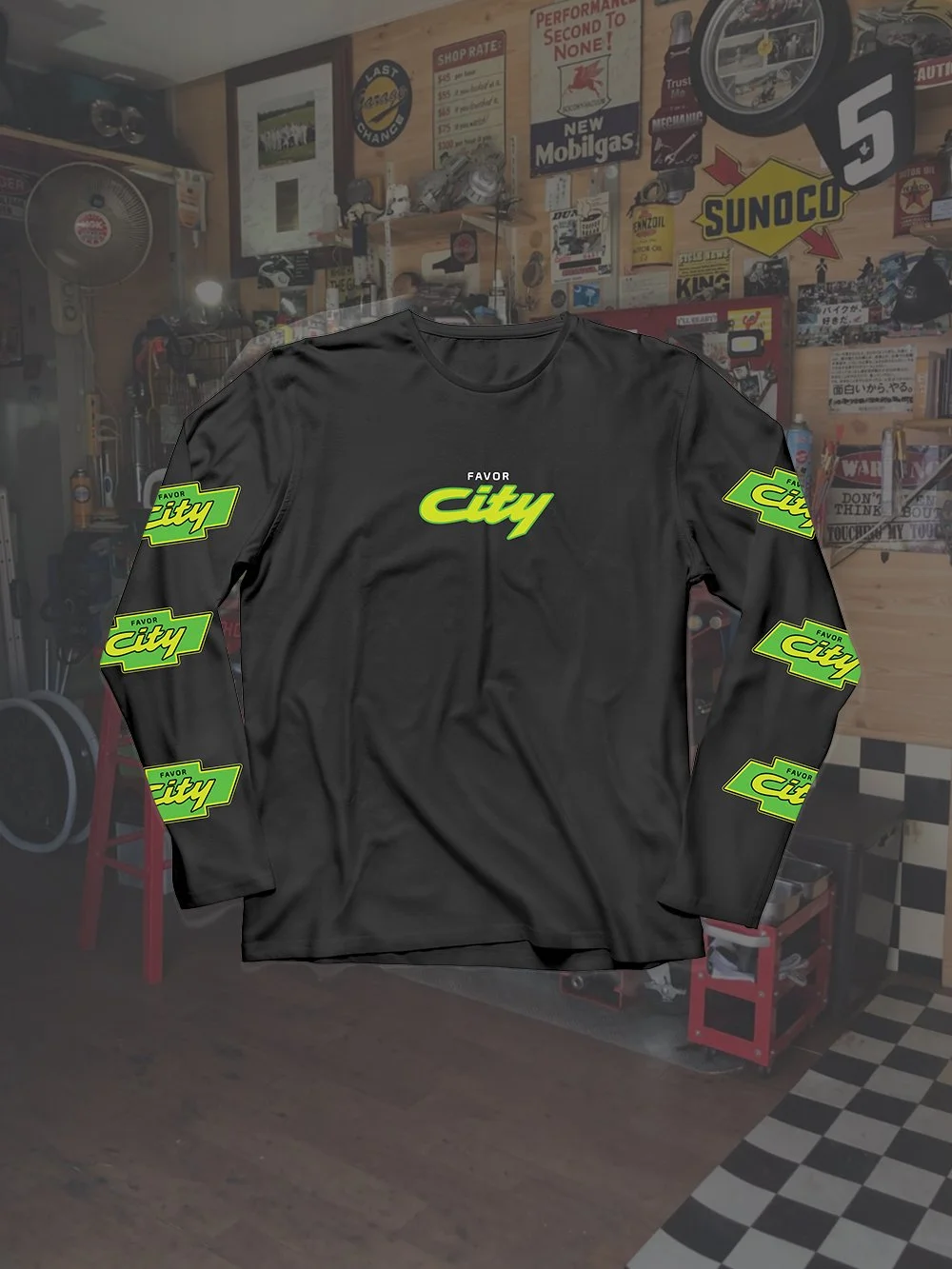 Favor City - Drop The Hammer Longsleeve - Black