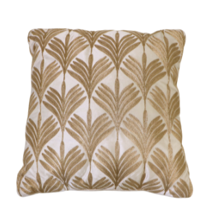 Gold Patterned Decorative Pillow