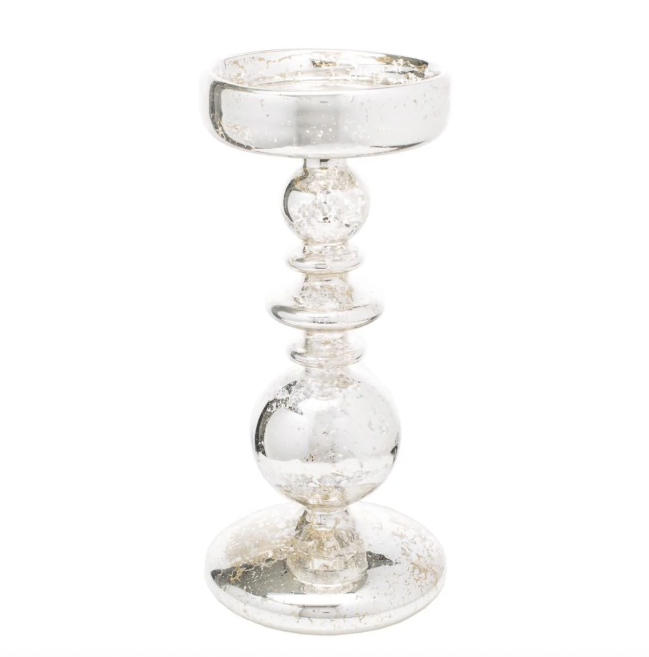 Silver Mercury Hollow Pillar Holder Large