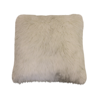 White Fluffy Decorative Pillow