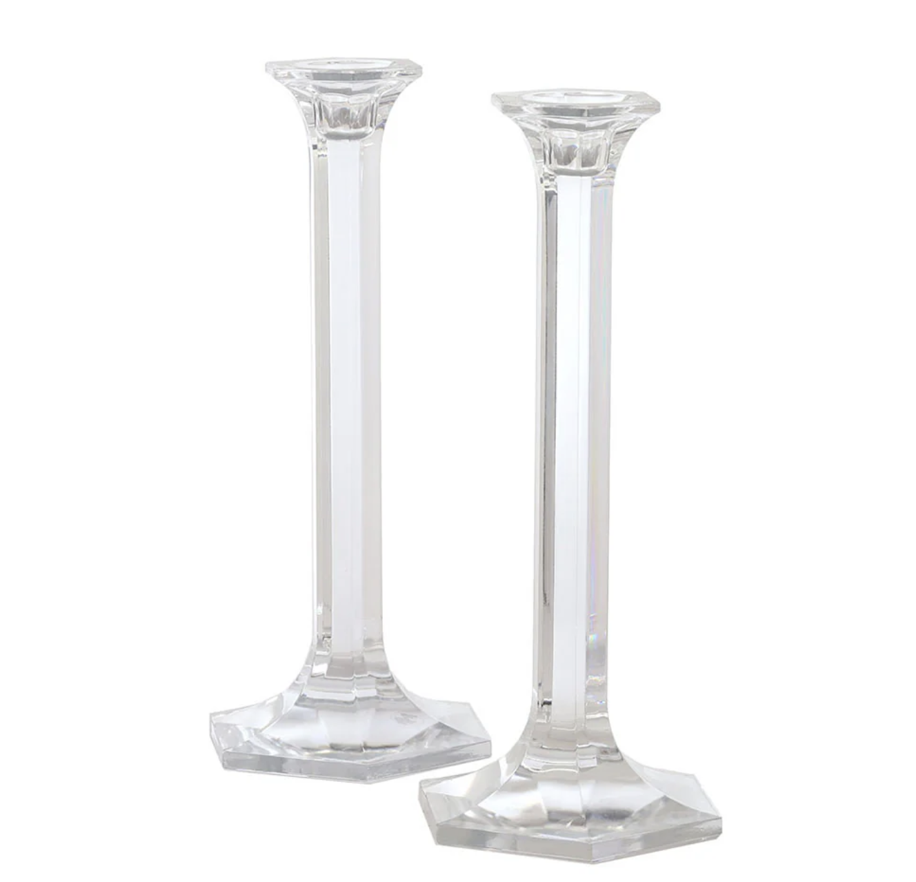 Large glass candle holder