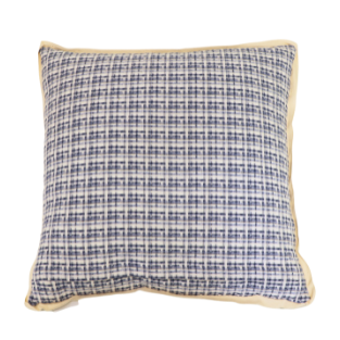 Blue Checker Decorative Pillow