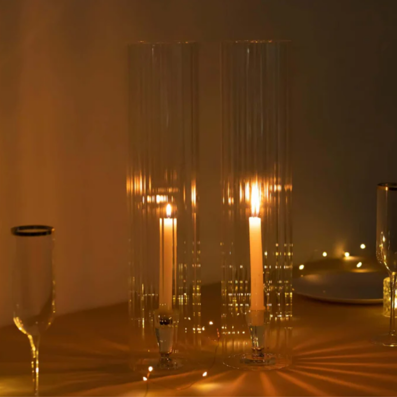large-2 Pack Clear Candelabra Candle Holder Glass Shades With Open Ends_ Pillar Hurricane Candle Shades - 20 × 14 (1).png