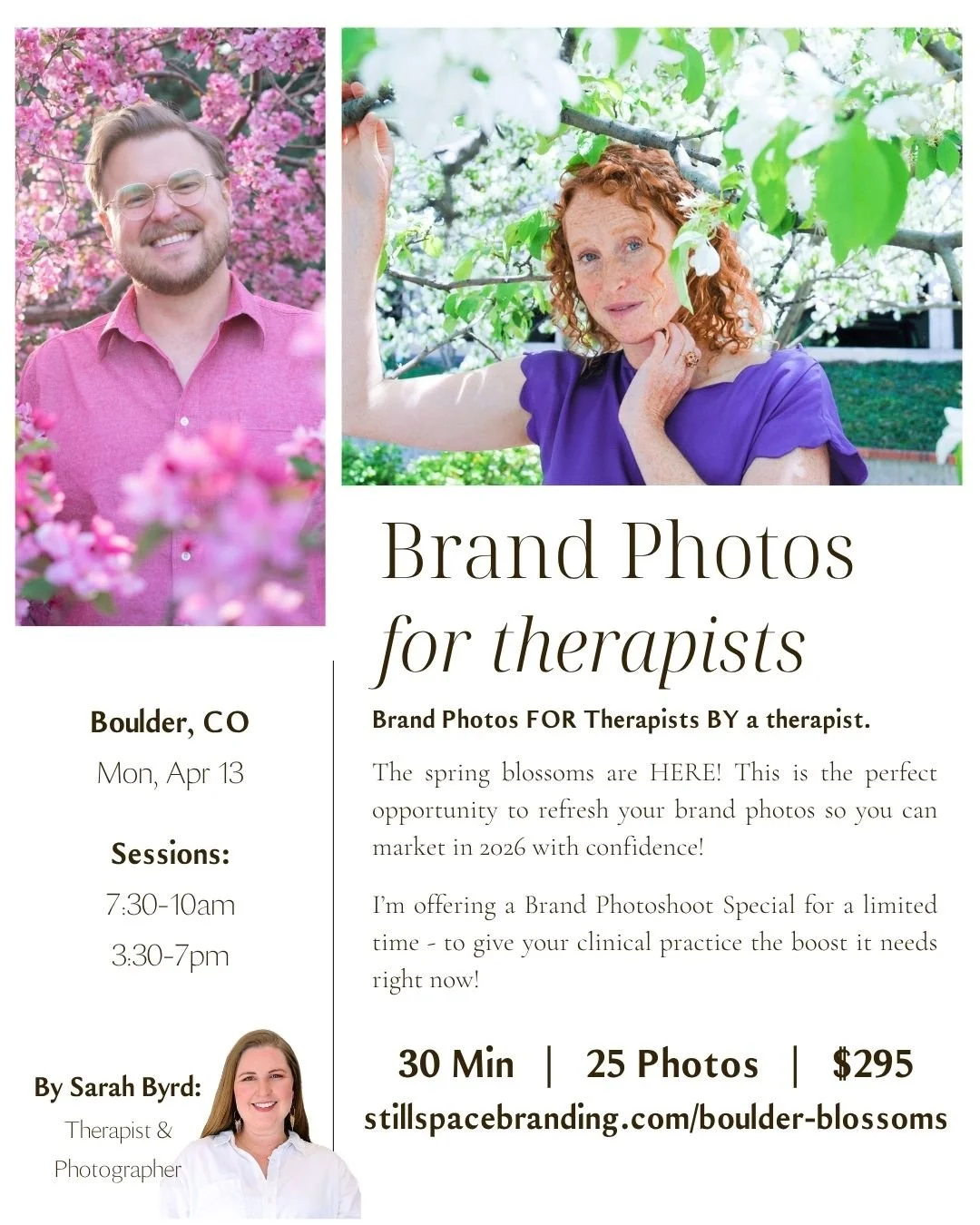 Boulder Blossoms April 2026 Brand Photoshoot