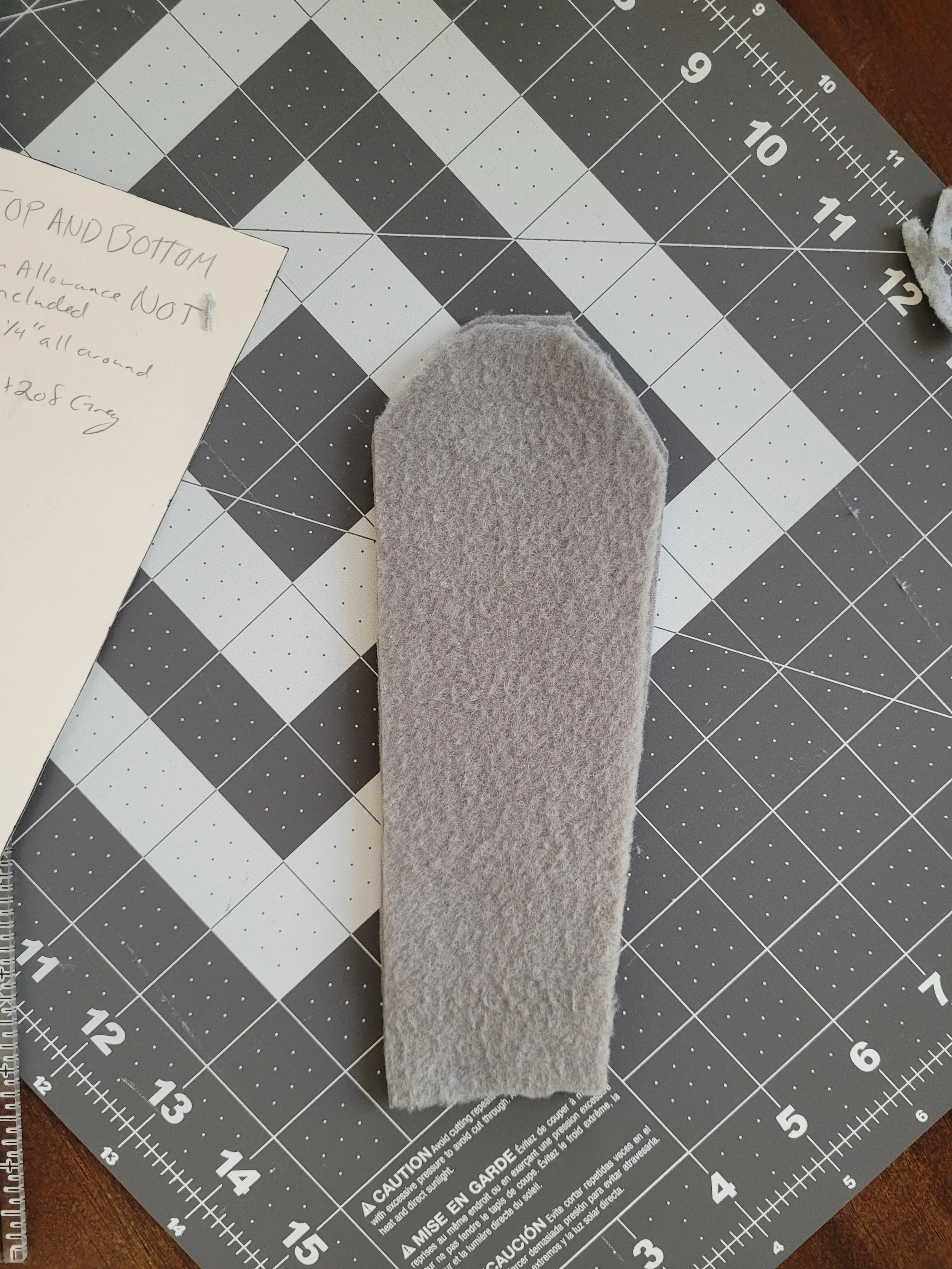 One of a series of images taken as instruction for how to sew the rat bodies together.
