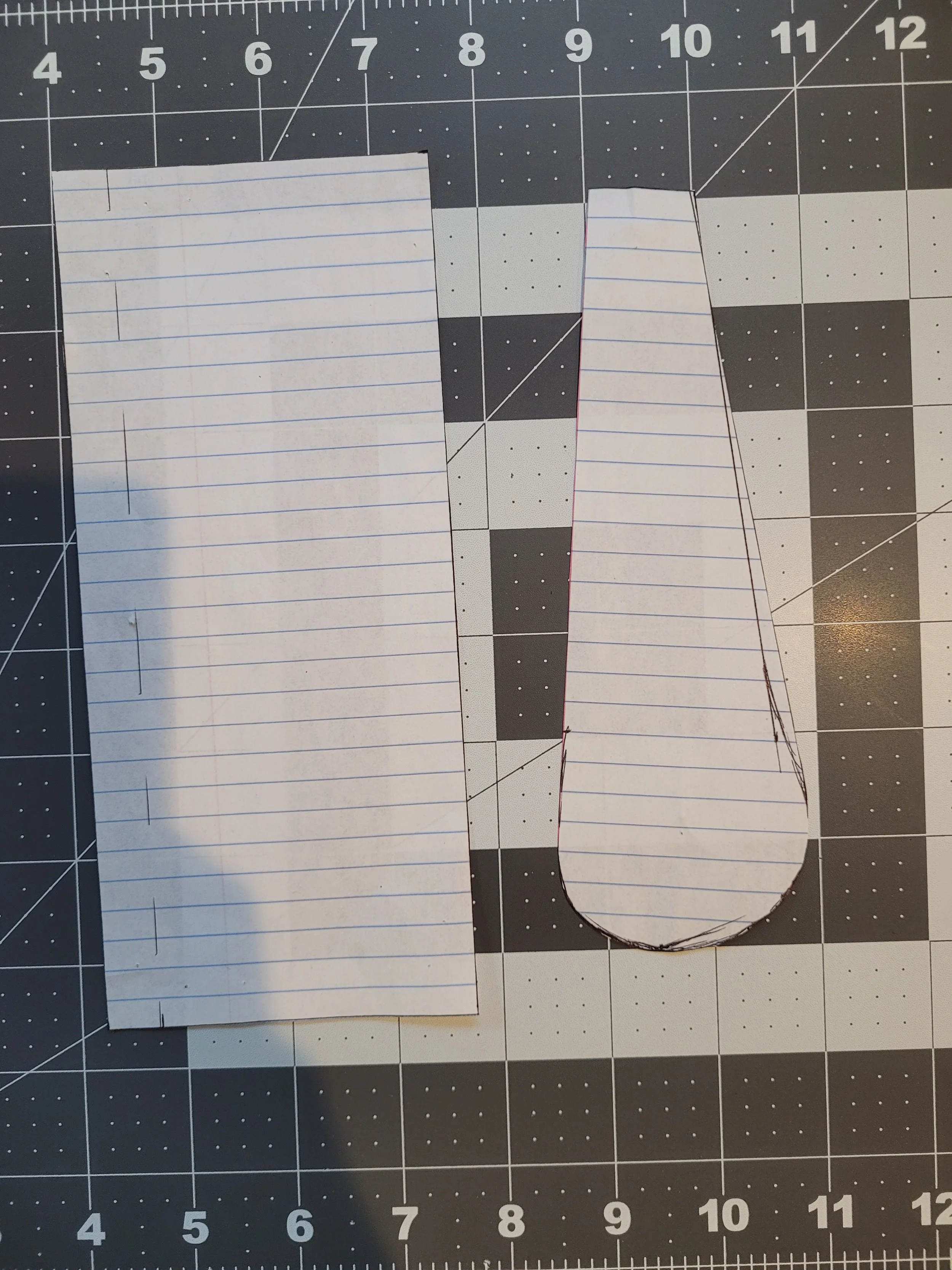 First pattern draft (Prototype rat not pictured due to time constraints for problem solving)