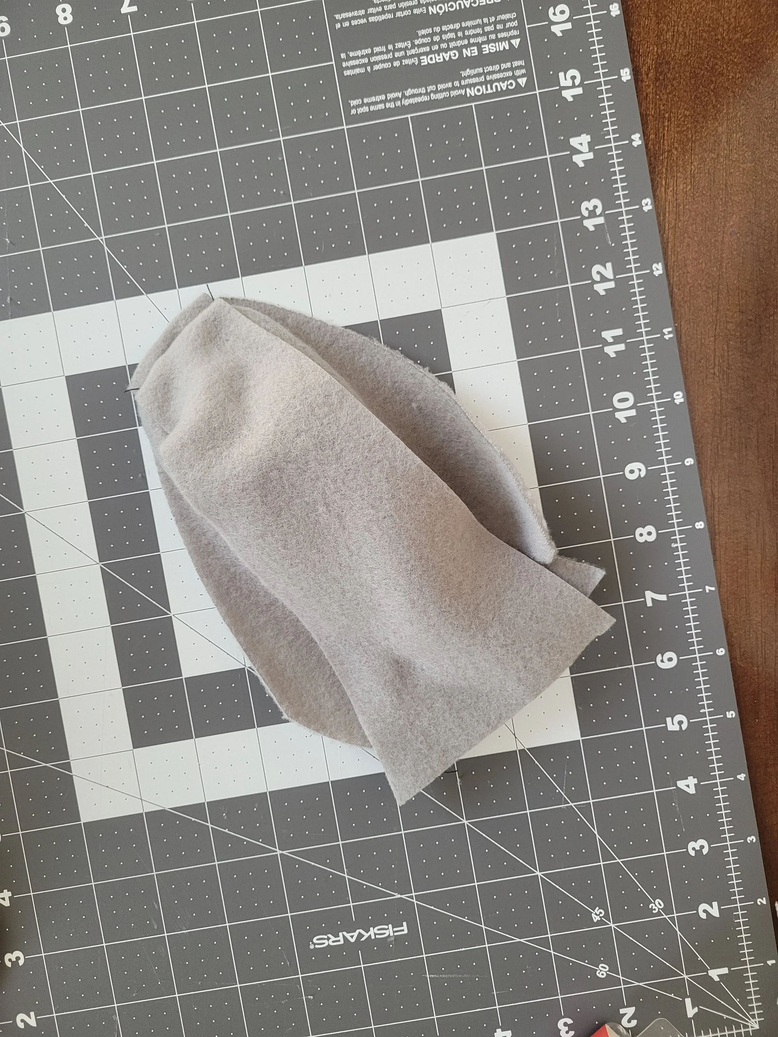 One of a series of images taken as instruction for how to sew the rat bodies together.