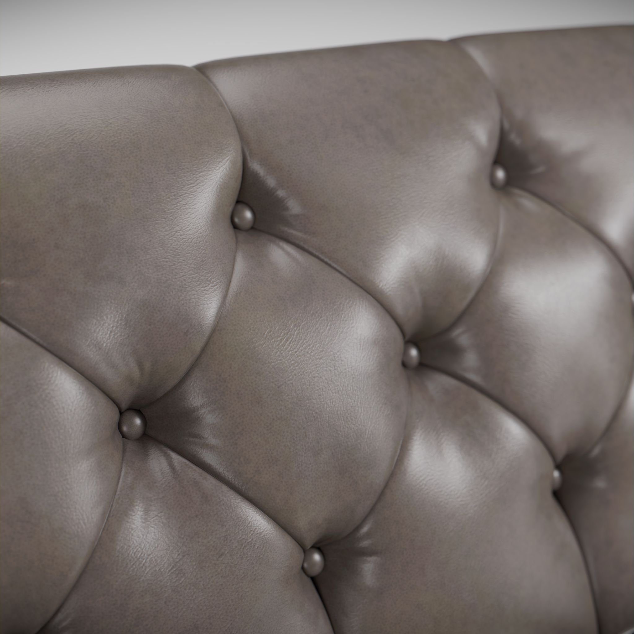 Closeup view of a leather sofa