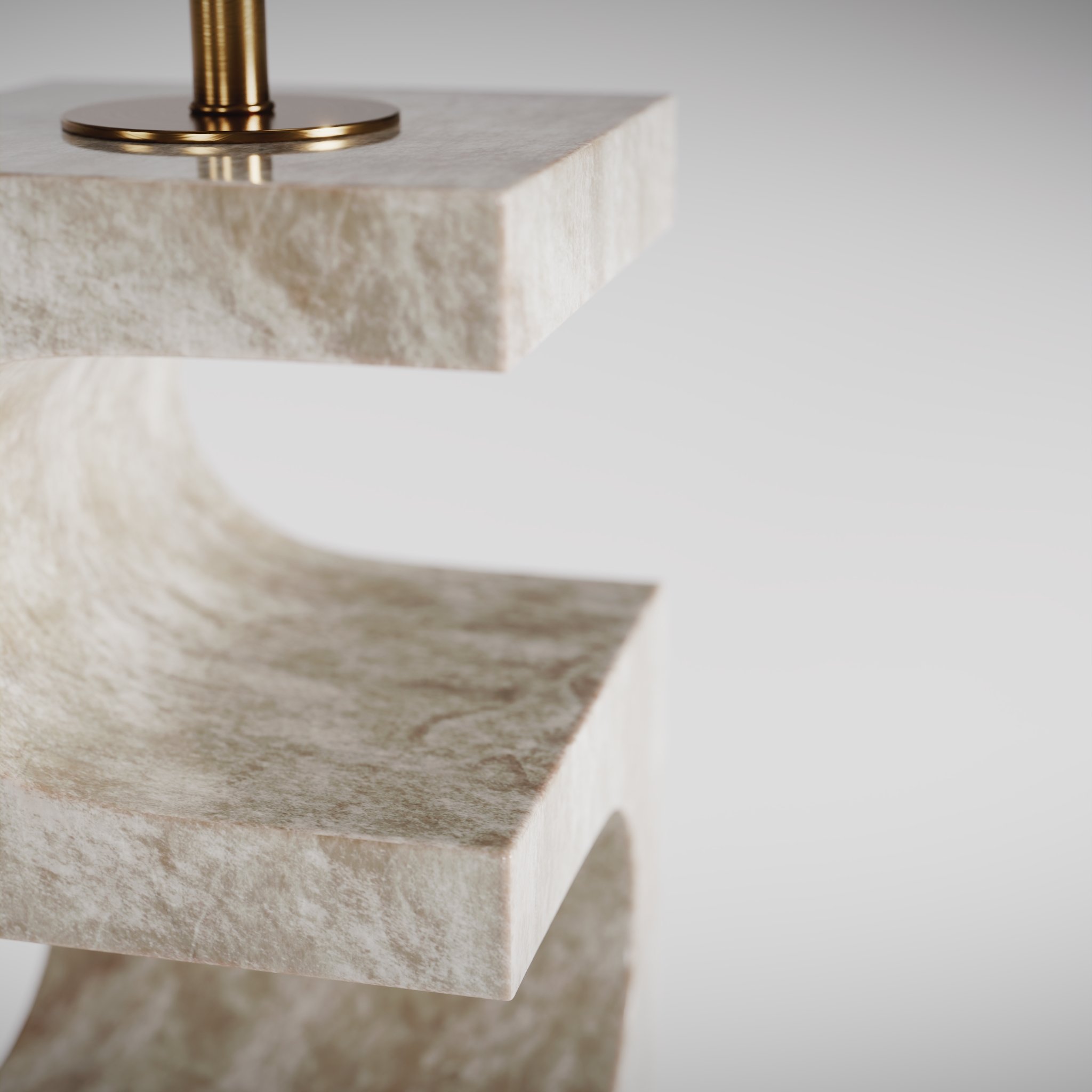 closeup view of a modern type of table lamp