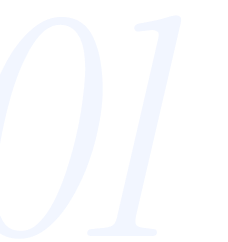 Close-up of the number 01 in white on a black background