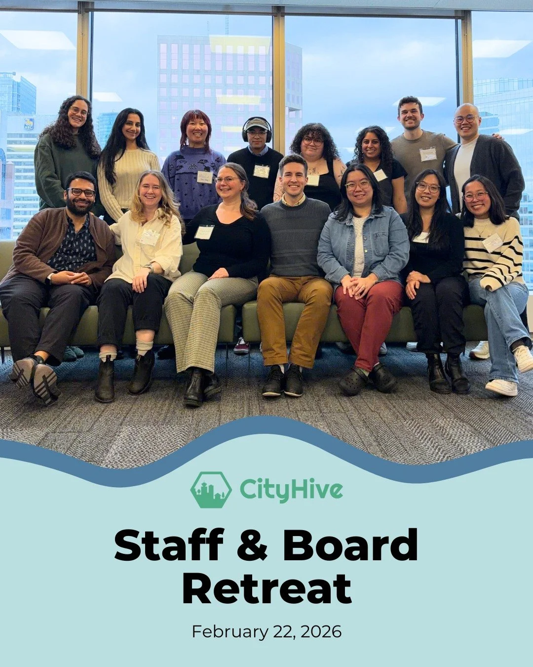 In late February, CityHive's staff and board gathered downtown for our annual team retreat. This year's discussion explored our role as advocates, reinforced our values, and dreamed of new ways that we can uplift &amp; show up for our communities ✨📢