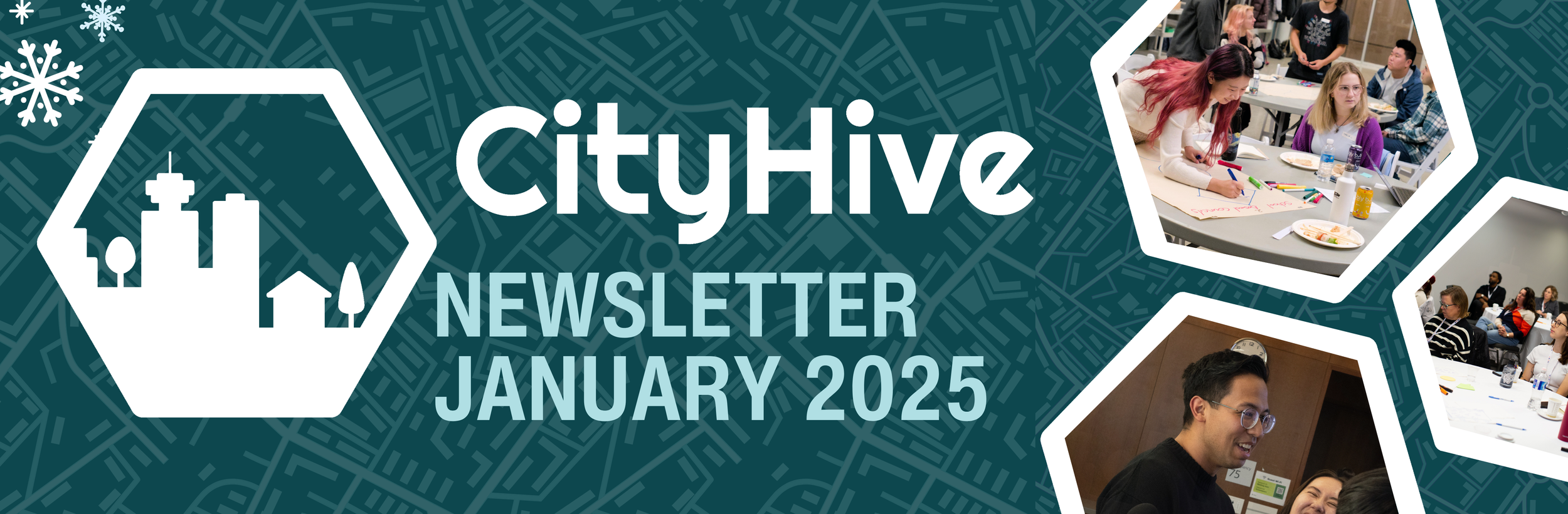 Graphic with CityHive logo that reads Newsletter January 2025