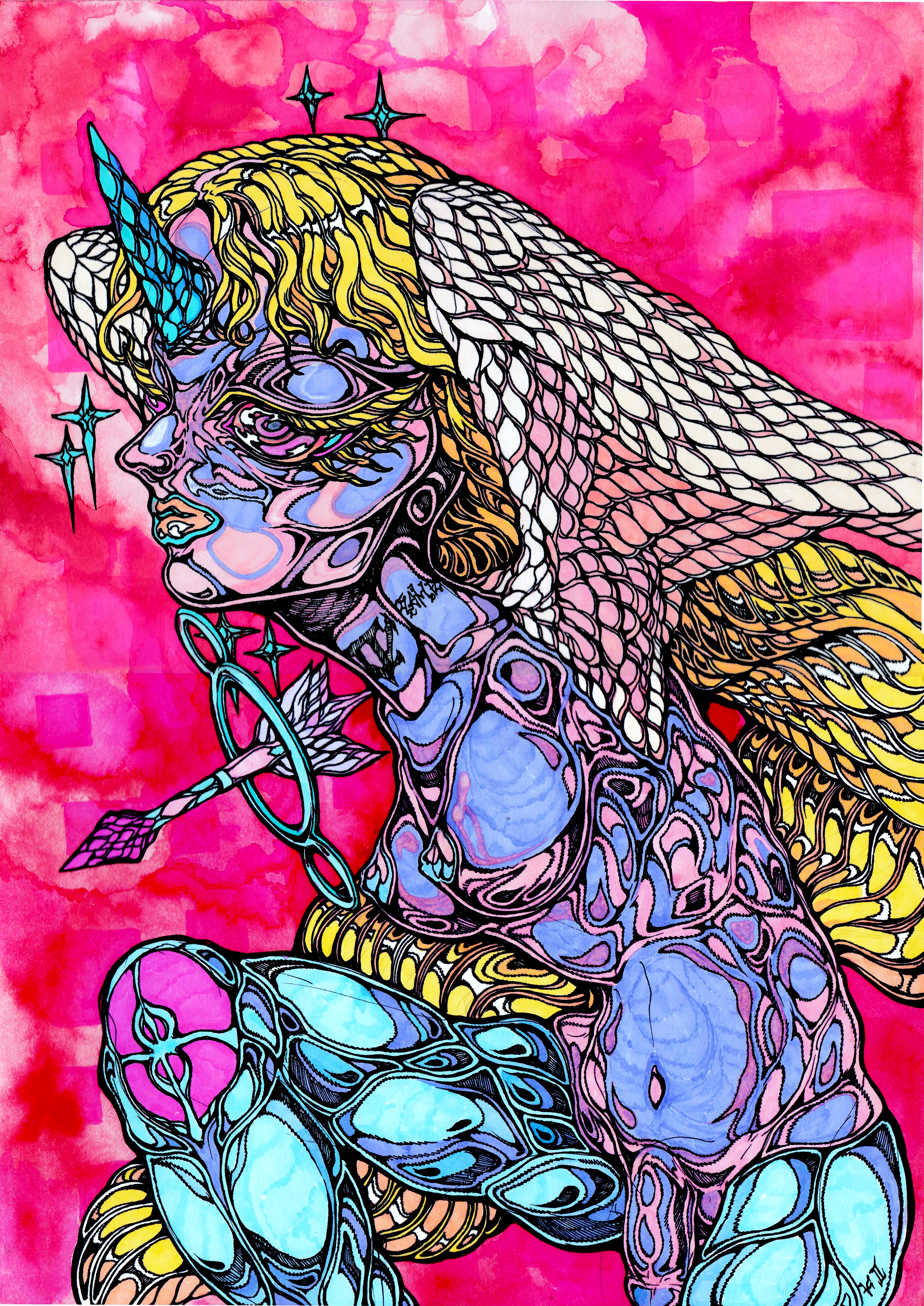 TRANSCENDED ANGEL. PRINT