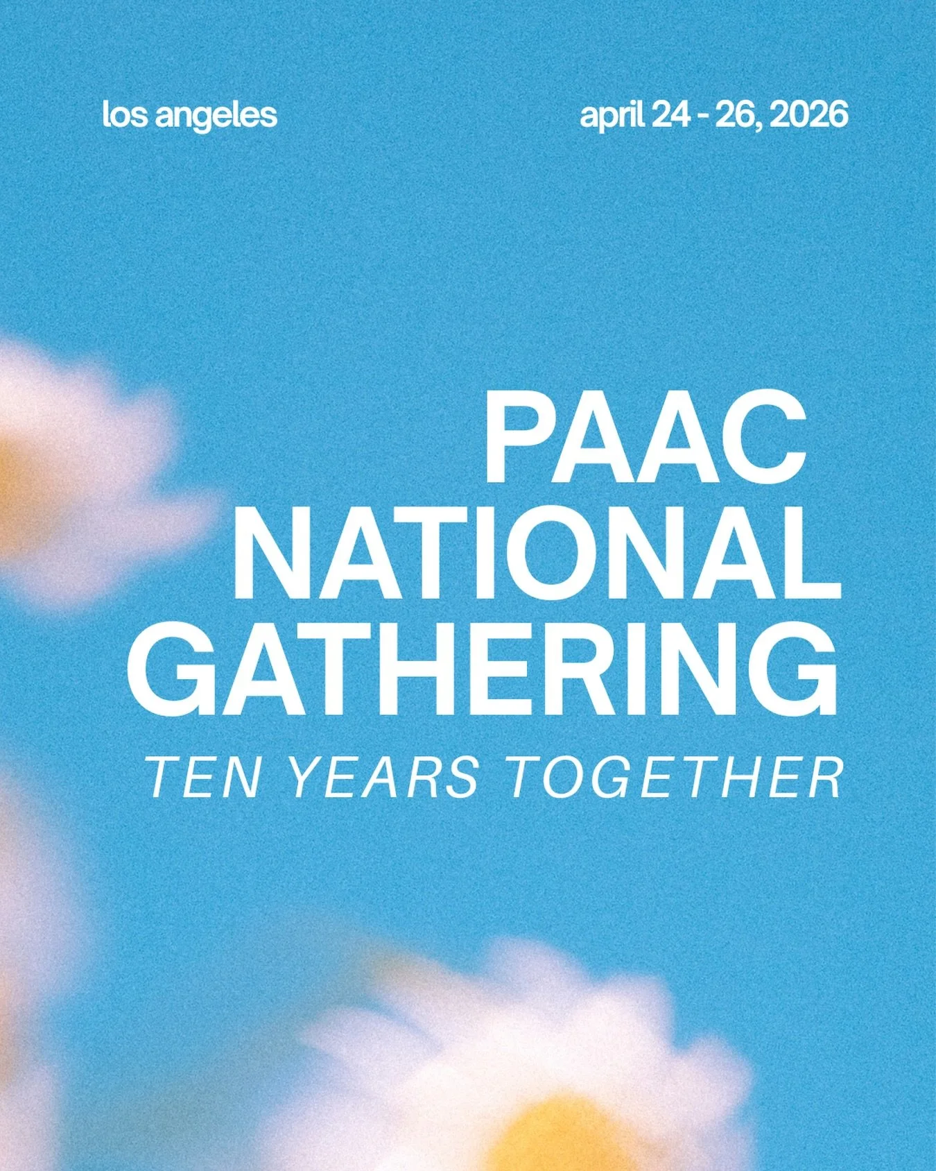 The countdown begins ✨🫶

Registration will be opening soon so be on the lookout 👀 
____________________
About Us:
PAAC provides a community for progressive Asian American Christians and resources to integrate their identities, reimagine spiritualit