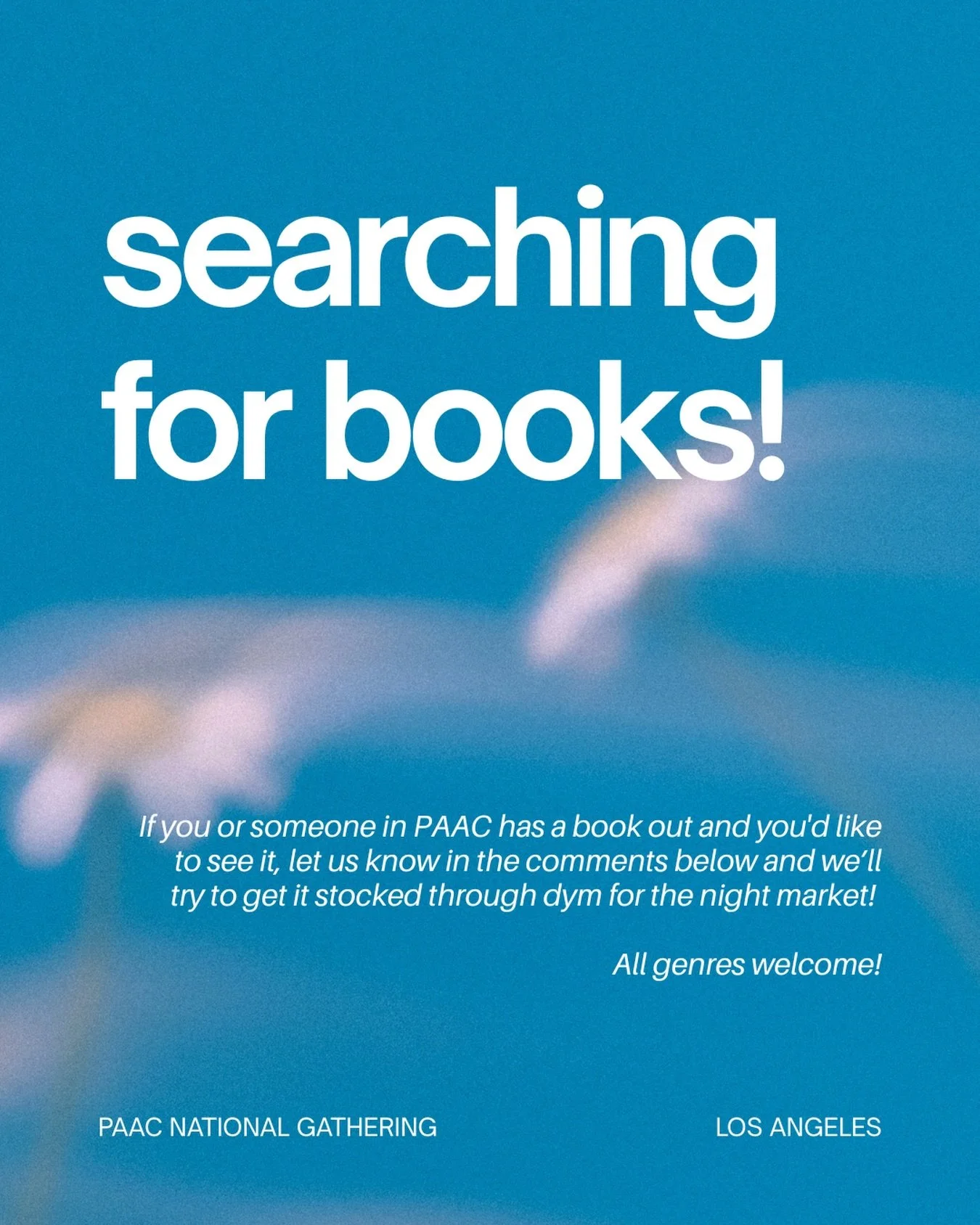 Have a published book or know someone who did? Drop the title and author in the comments below!

We are so excited to kick off this year&rsquo;s National Gathering with a night market!

dym(@dympasadena), an AAPI woman owned independent bookstore in 