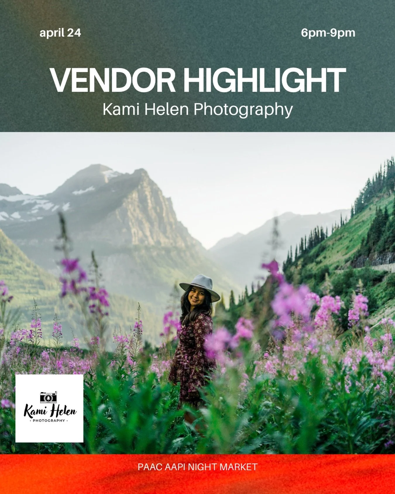 Vendor Highlight: @kamihelenphotography 

Based in Southern California, Kami Helen Photography captures landscape scenery, with a purpose to increase BIPOC representation in the great outdoors. Founded by mixed-race Japanese American photographer Kam
