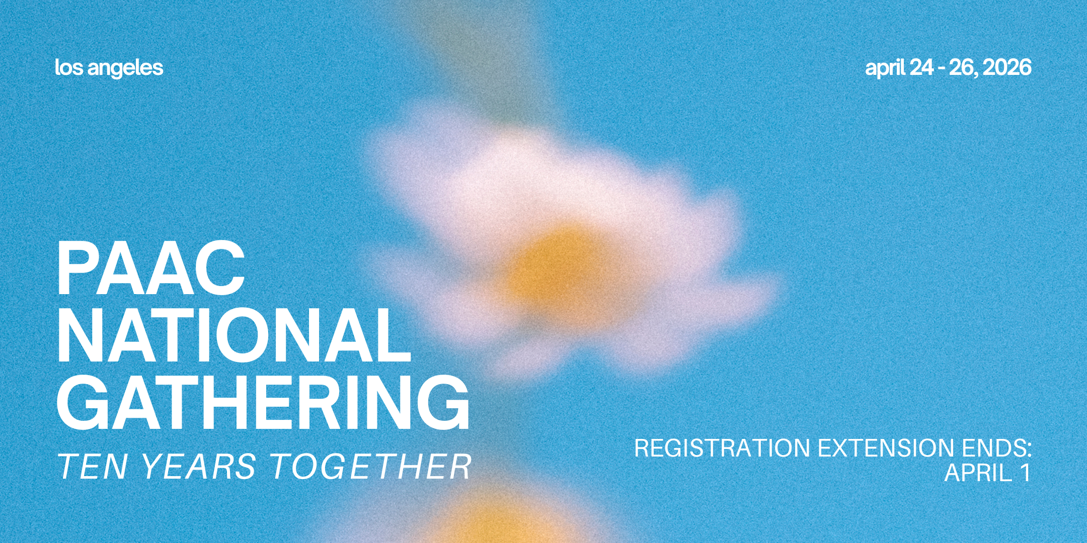 Blue background with white flower