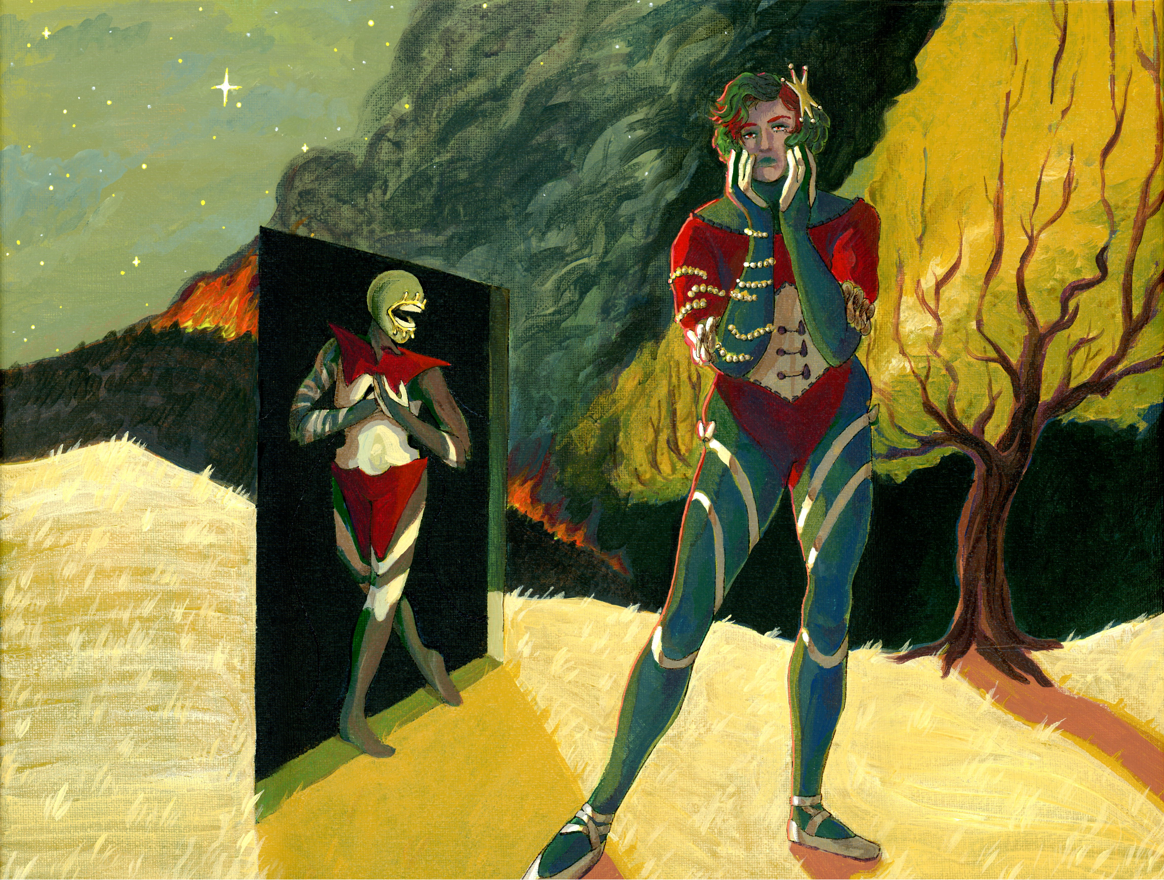 Harrowing Dance 
- acrylic painting