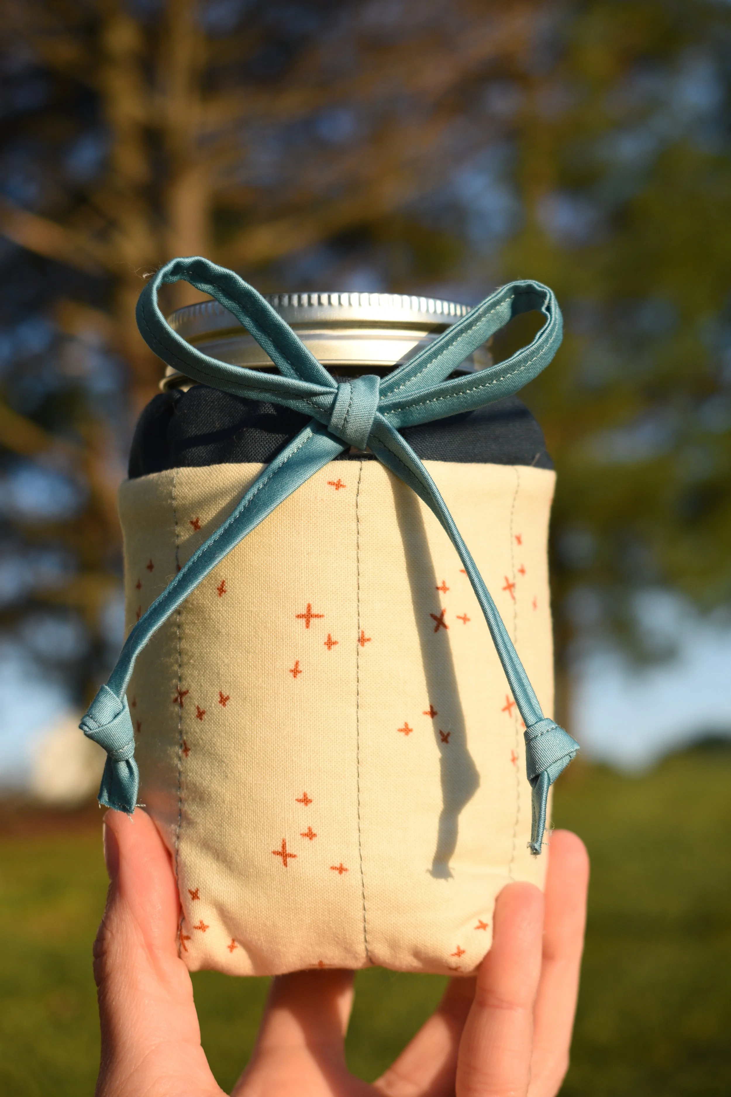 Garden Star Quilted Cozy Pouch