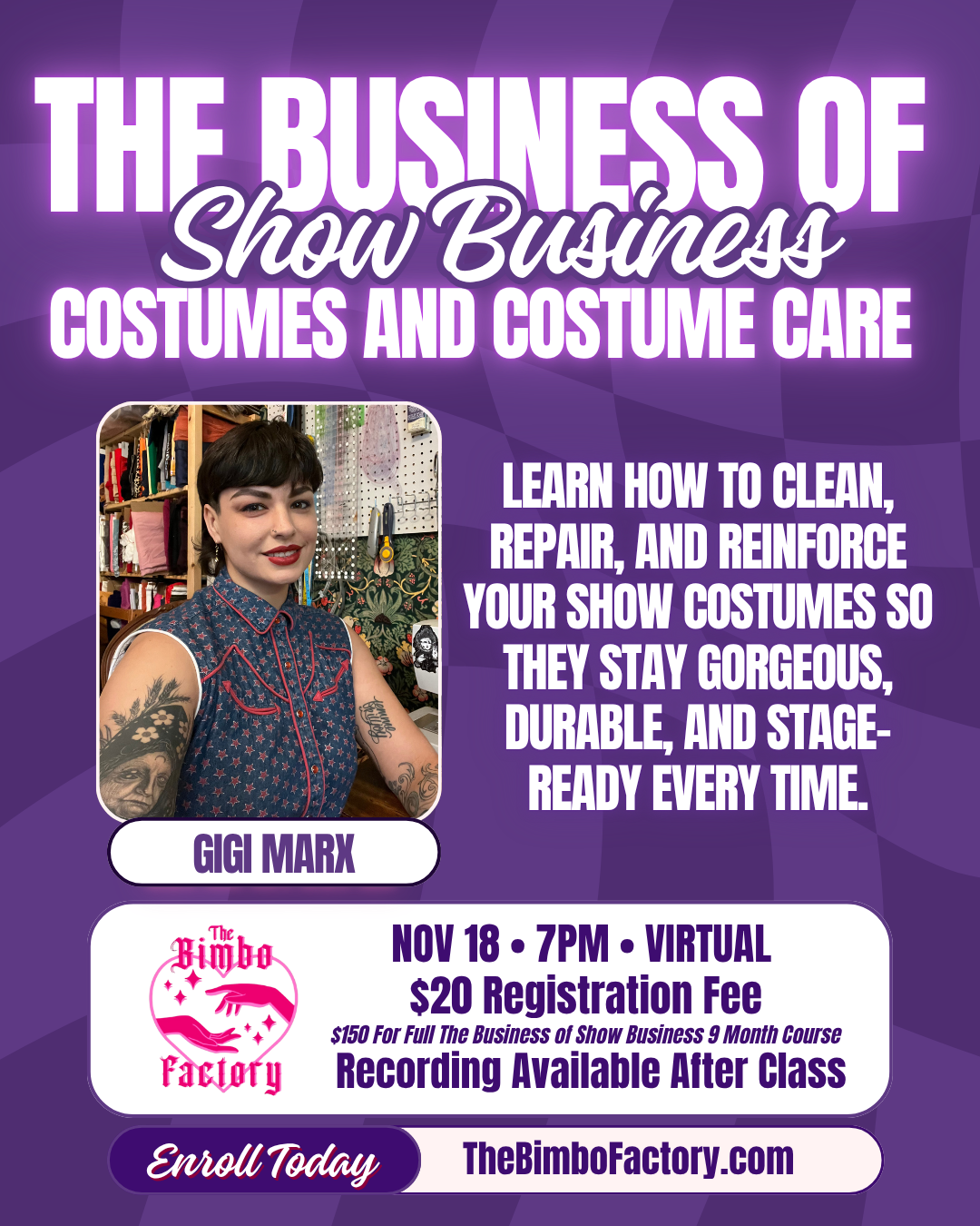 Business of Show Business: Costuming and Costume Care