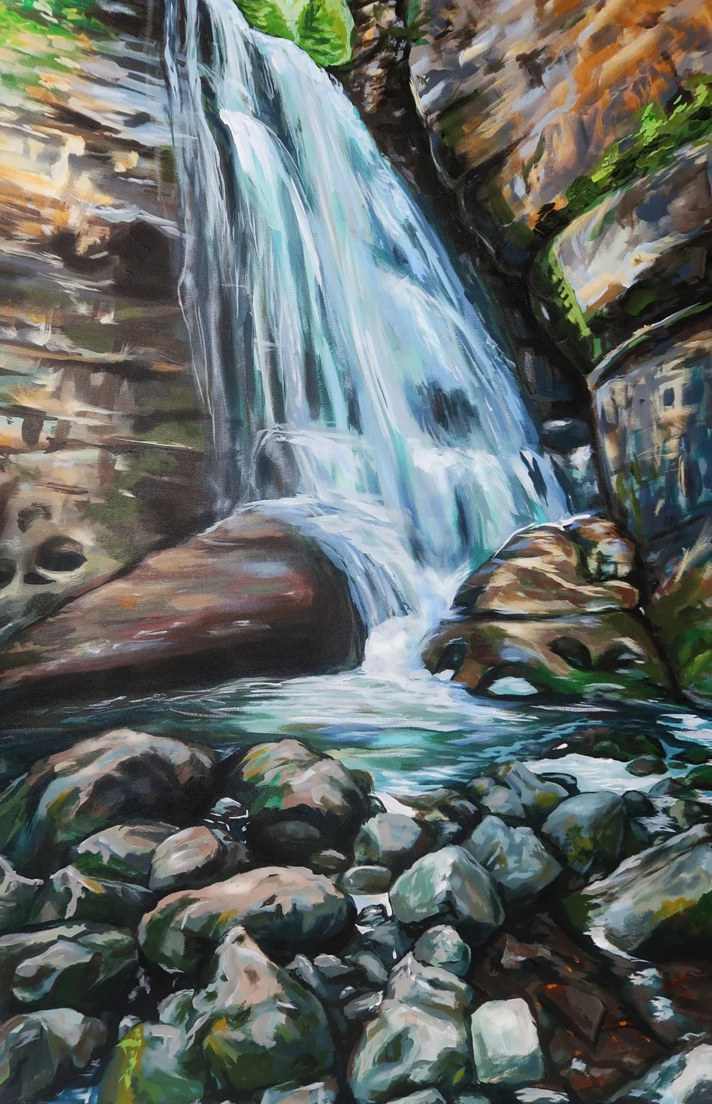 Miner falls art print