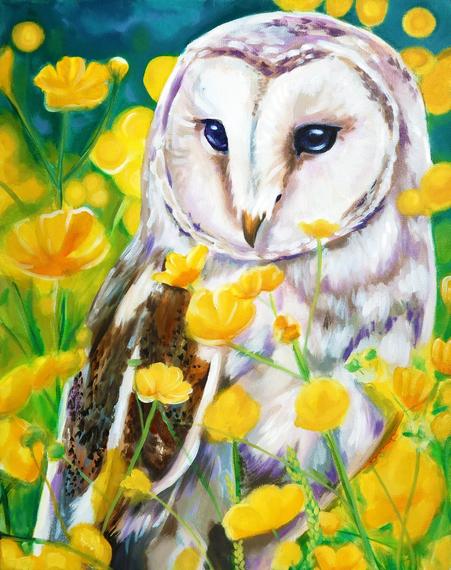 Yellow owl print