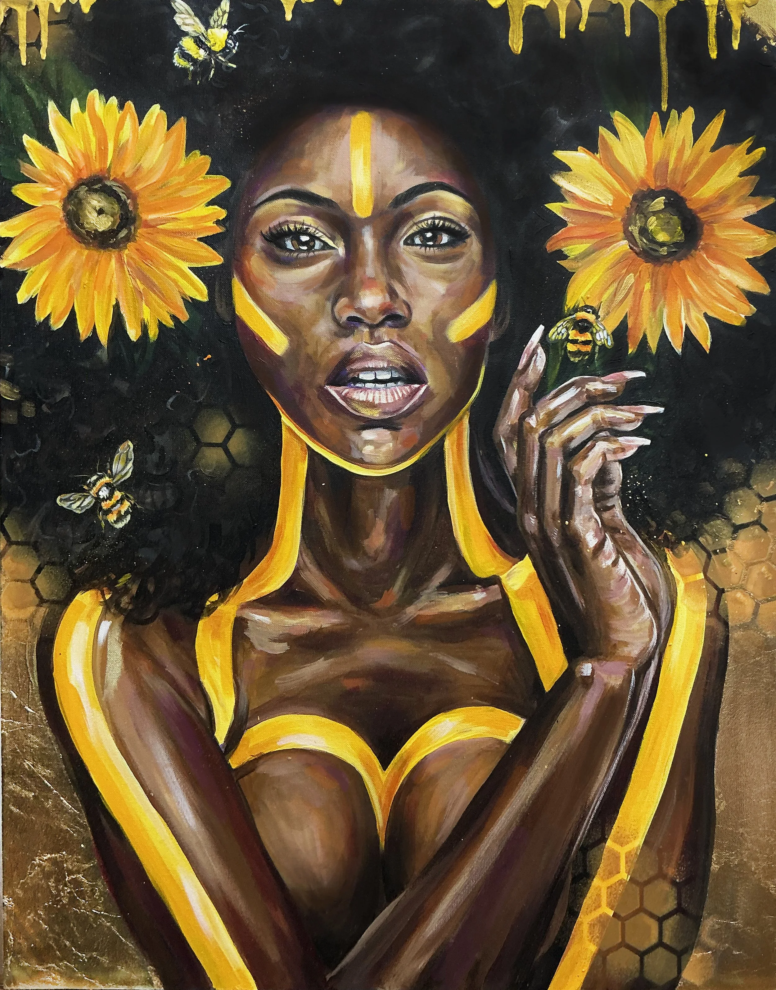 Queen bee art print