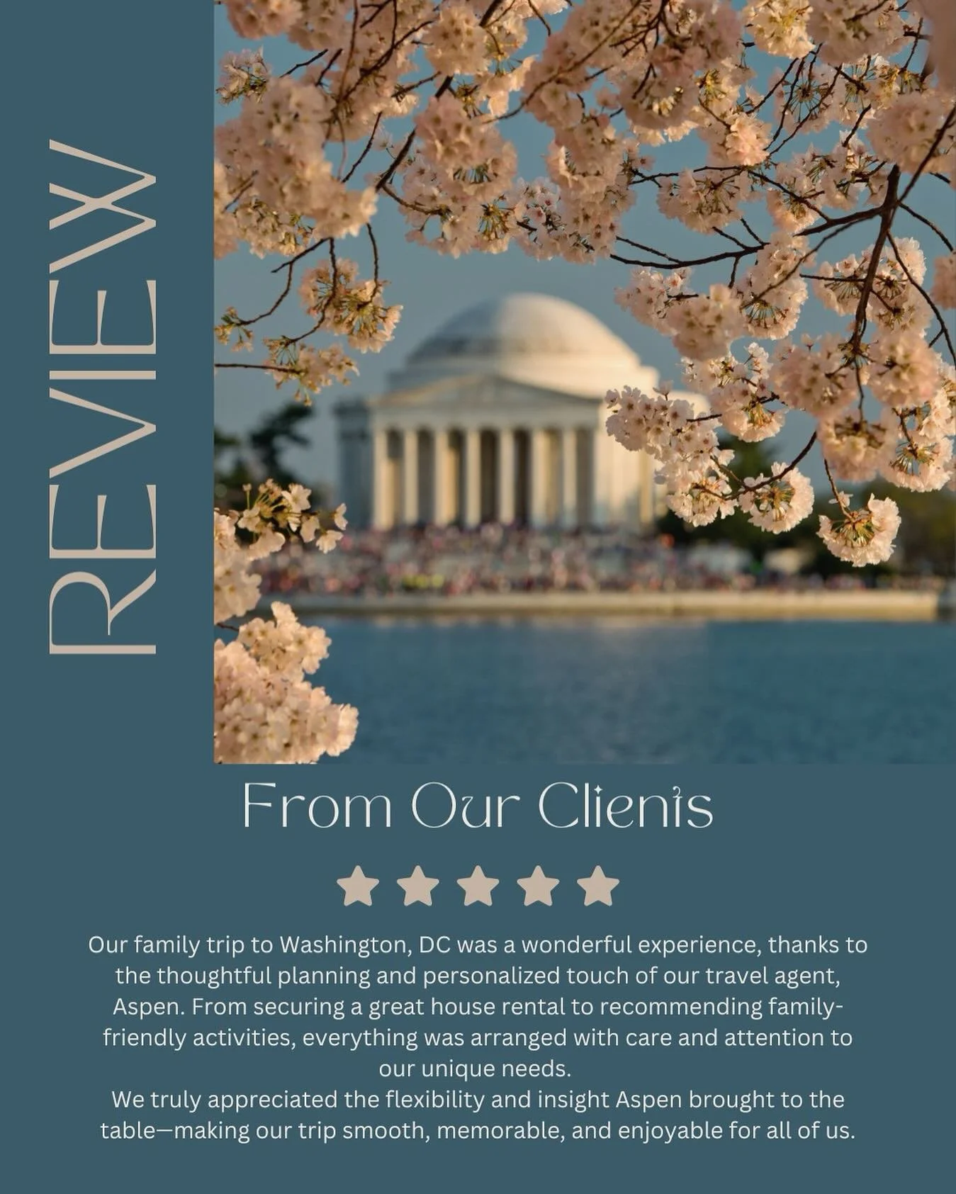 We love hearing your travel stories&mdash;especially the ones where everything finally felt easy.

Helping families make lasting memories (without the stress) is why we do what we do. Keep the testimonials coming&mdash;we&rsquo;re all ears. 💌

#Type