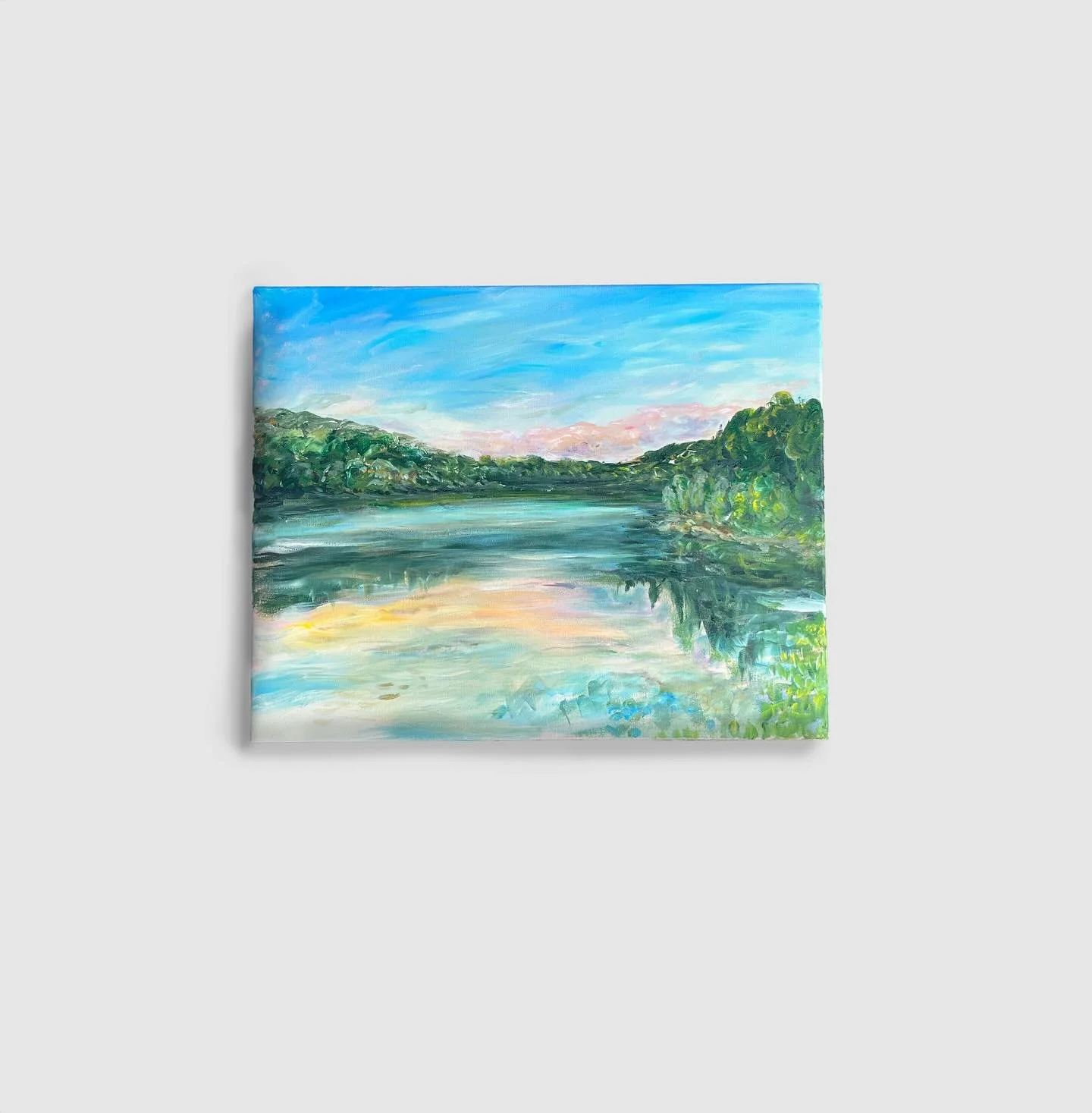 'A quiet sunset'
16&quot; x 20&quot; acrylic painting on canvas.

En Plein Air painting I did at Ritchie Lake this week!
Hope this finds the friends I (Peyto) made while painting :)