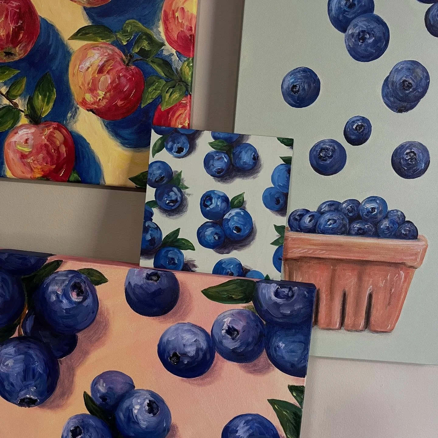 This fruit collection is available at the @capitalartsale this weekend!! Excited to be part of it this year. 
There are 12 of this particular series there (and 50+ of my other pieces).
There is a size for everyone! 
these ones range from 5"x5&qu