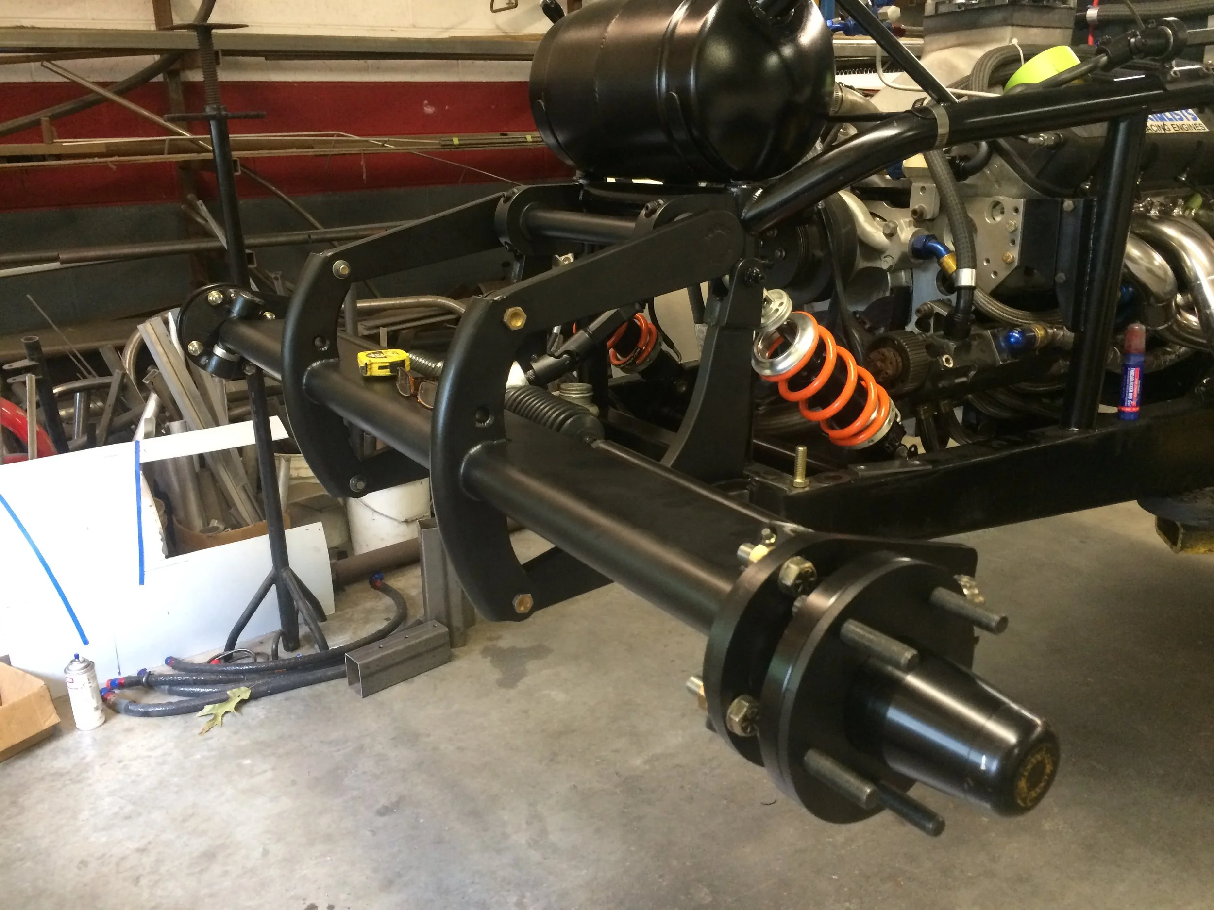 Front suspension for C/Gas Bonneville cars
