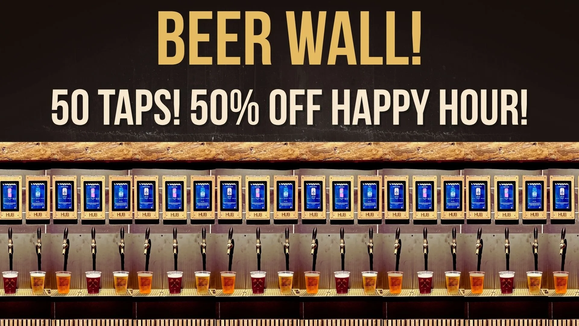 50 Tap Self Pour Beer Wall at The Hub Stadium Novi
