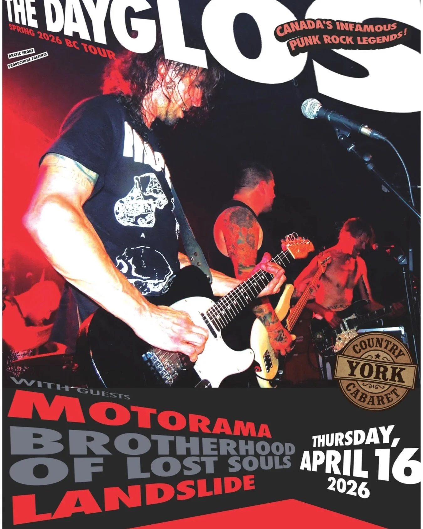 punk rock icons The Dayglo Abortions are hitting Cranbrook &mdash;bringing a loud, raw, and unforgettable live show to York Country Cabaret🎸🎸

APRIL 16th | 6:30PM
$20 advance tickets
Limited capacity &mdash; early purchase recommended.

#rockmusıc 