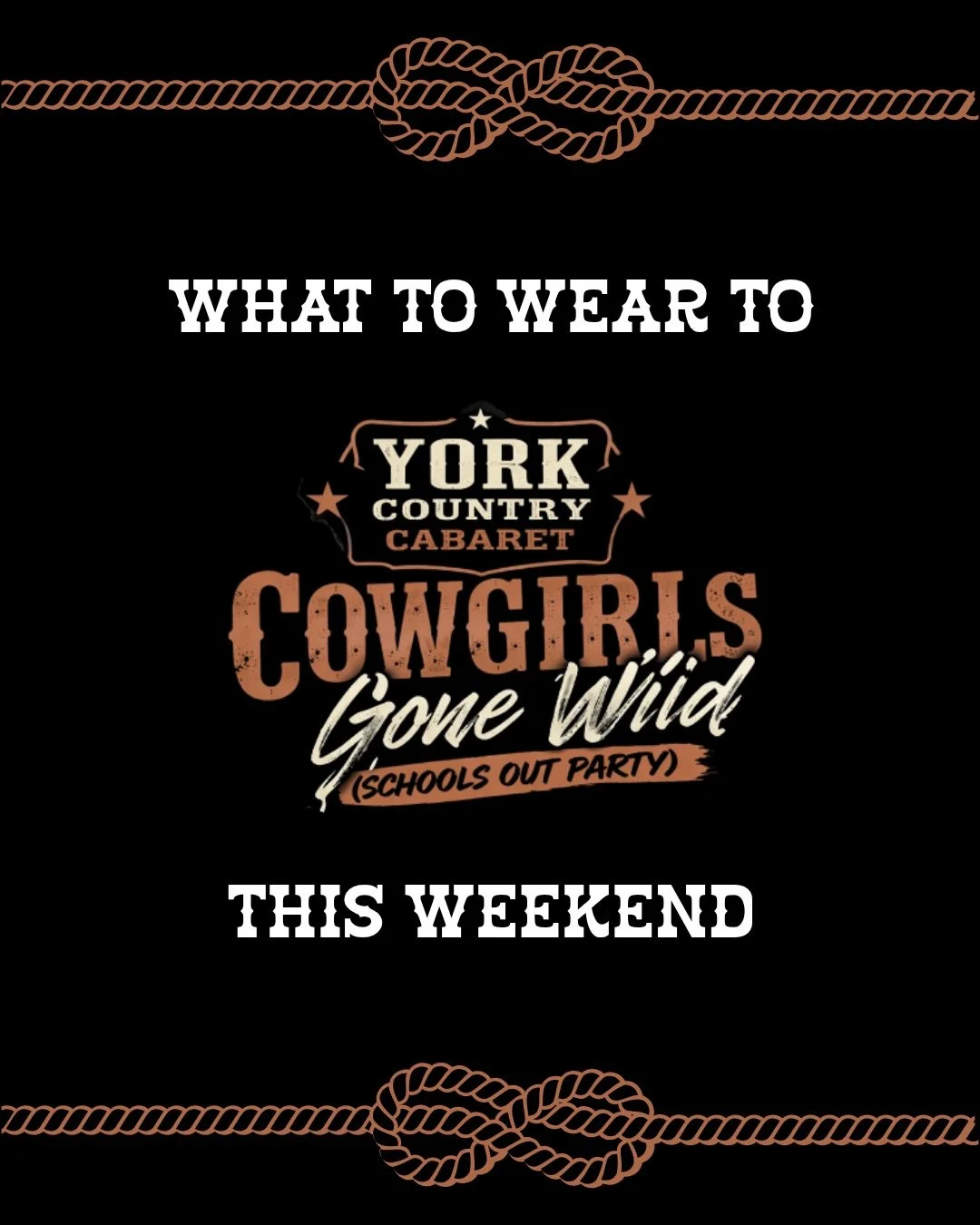 what to wear to Cowgirls Gone Wild. THIS WEEKEND @ the york 🤠✨

dress the part 💋
get your tickets NOW link in bio

save this for inspo + send to your group chat

#countrybar #divebar #countrymusic #outfitinspiration #bar