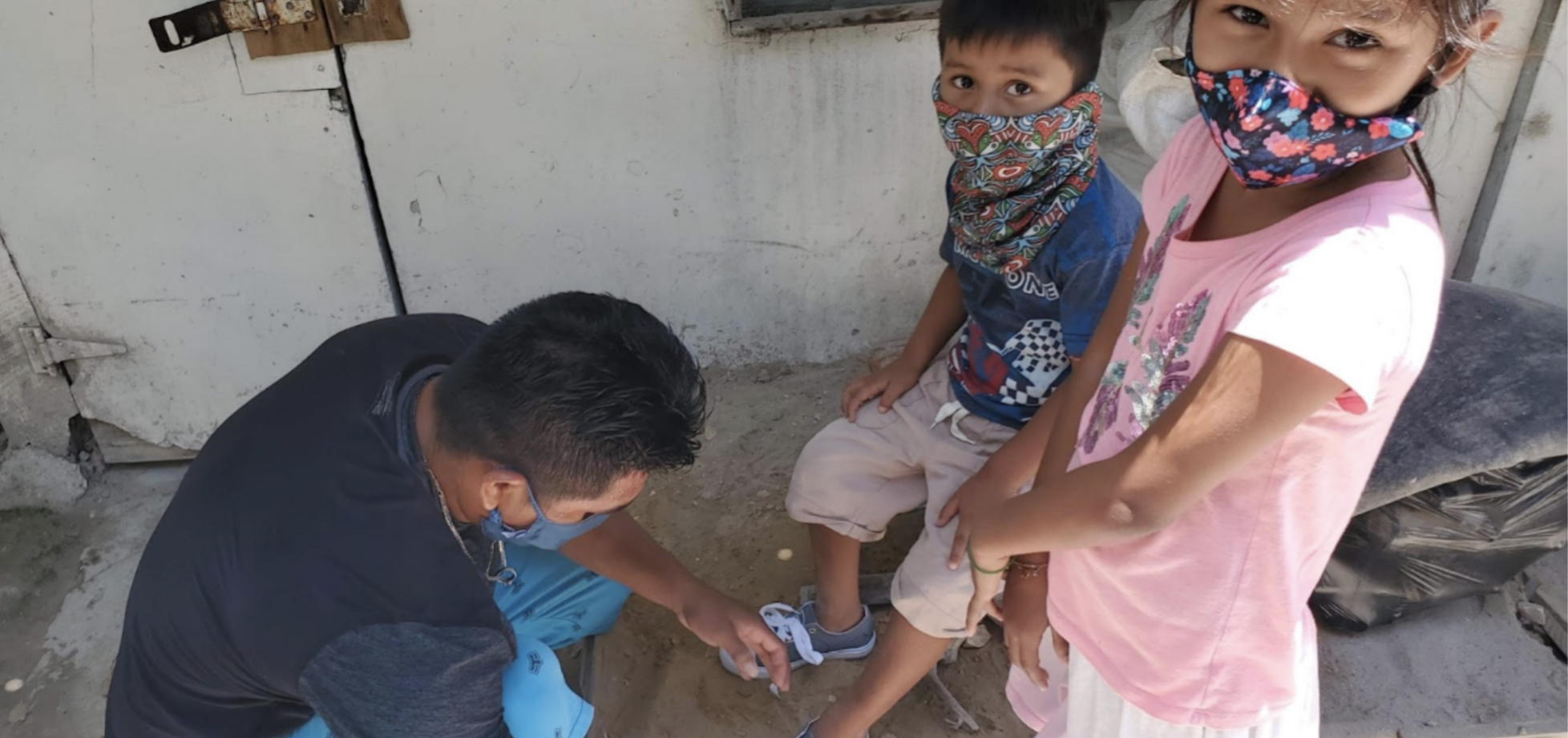 Children from Liberty Children’s Home with shoes from Billy4Kids. Billy Lerner