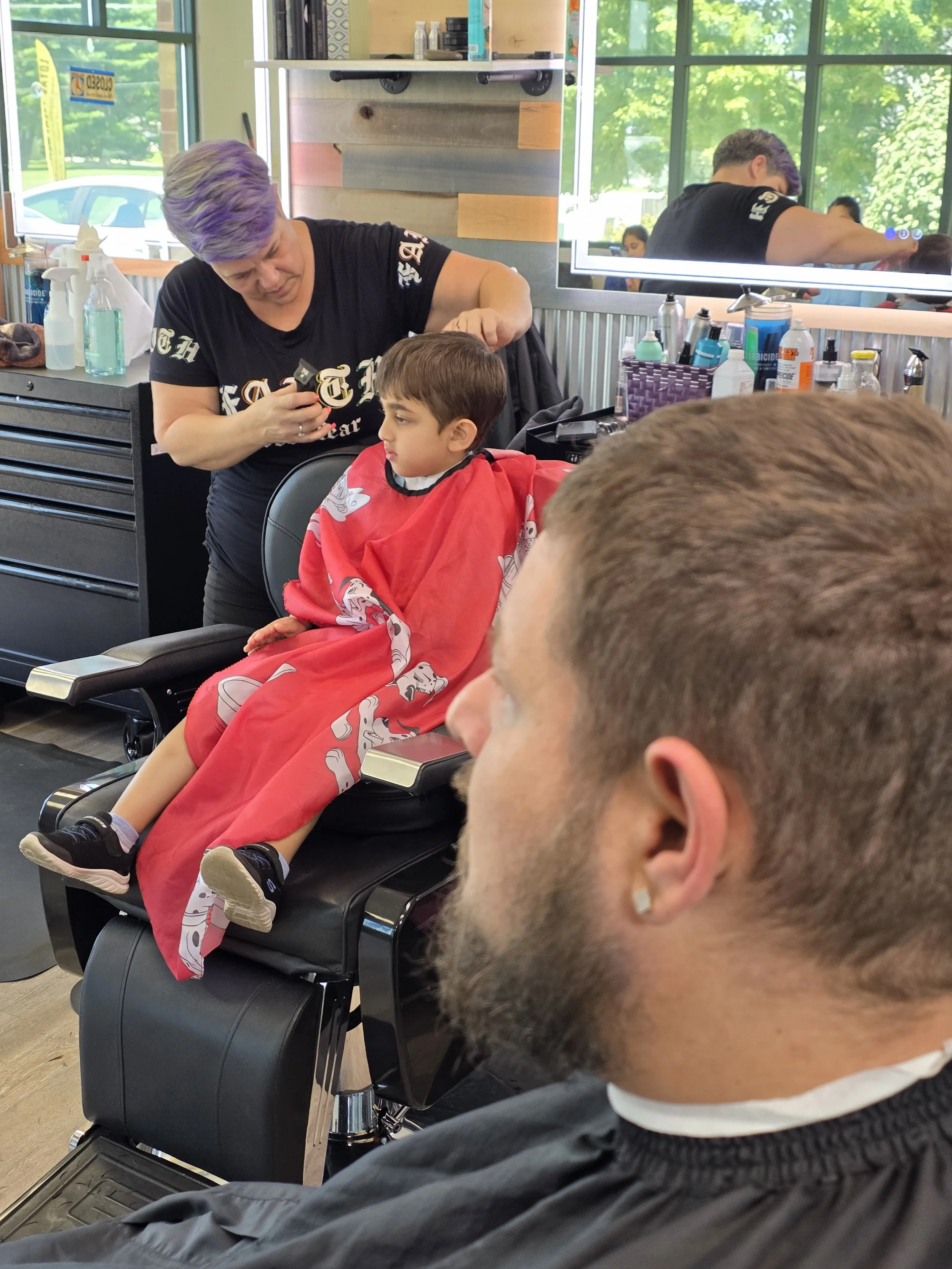 Haircuts for the family. Fades. Kid fades. Skin fade.