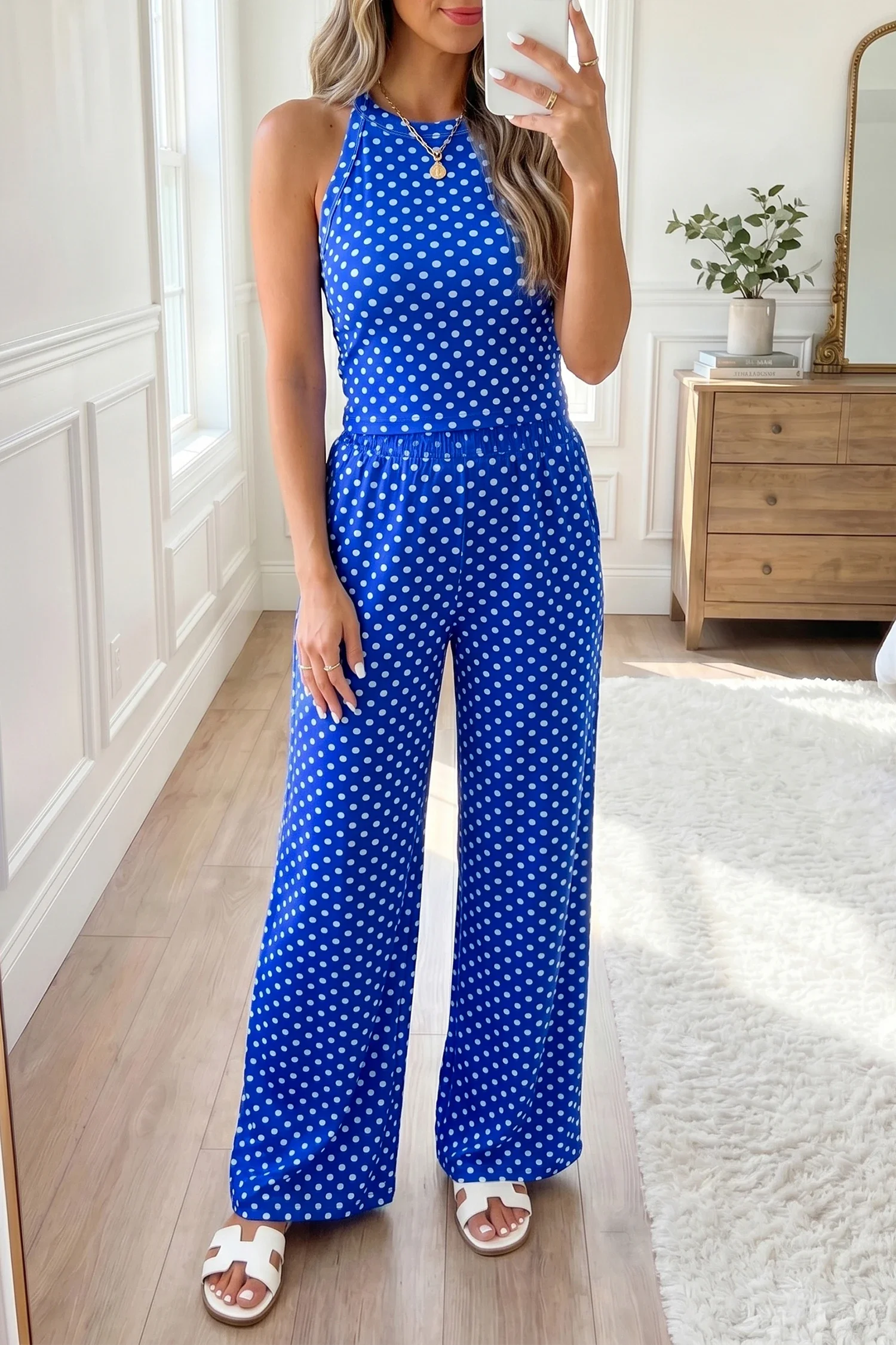 Slim Tank Loose Pants 2pcs Outfit