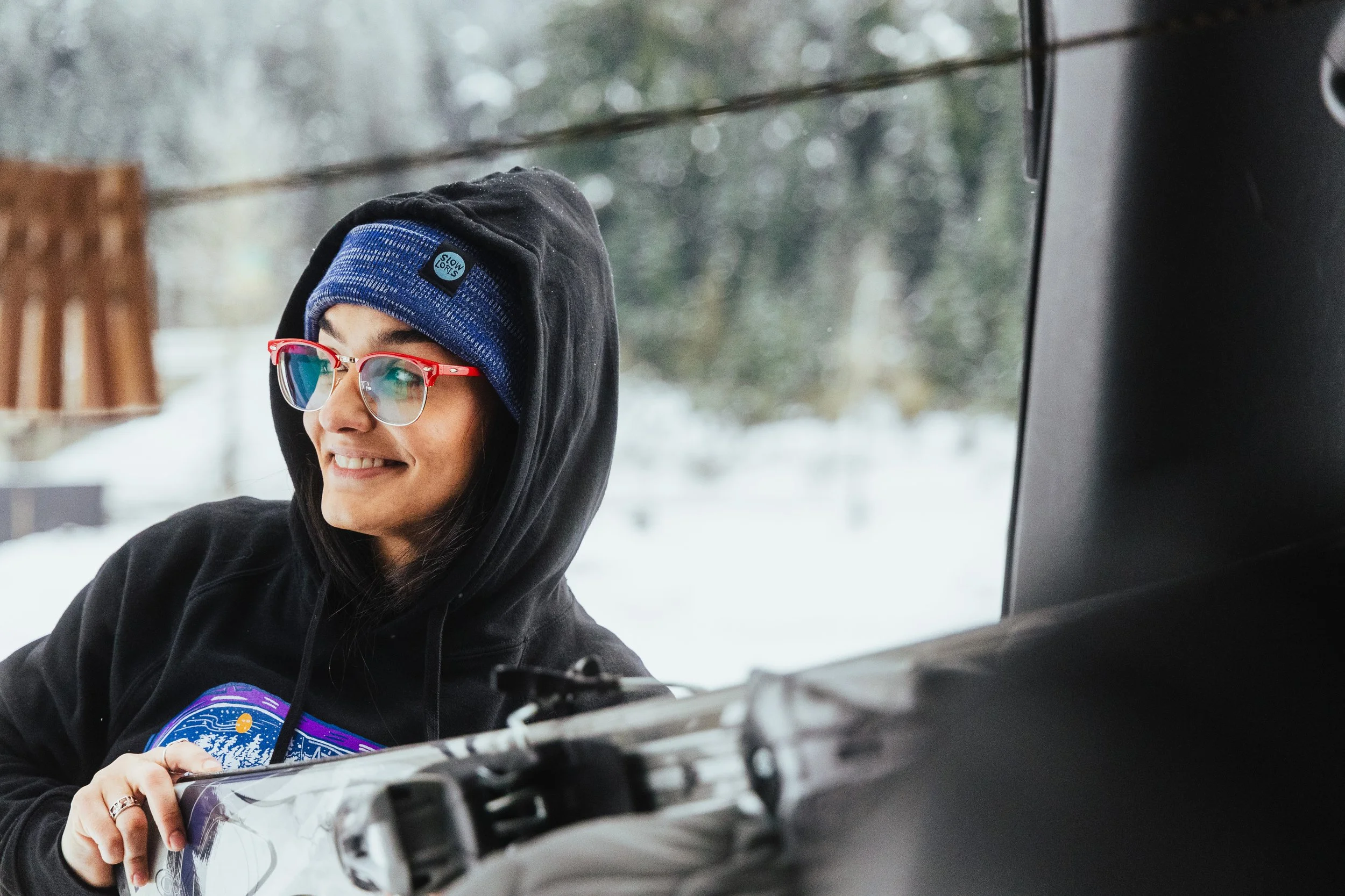 branded lifestyle photography outdoors seattle washington product snowboarding skiing snow adventure camping backpacking slow loris apparel models styled