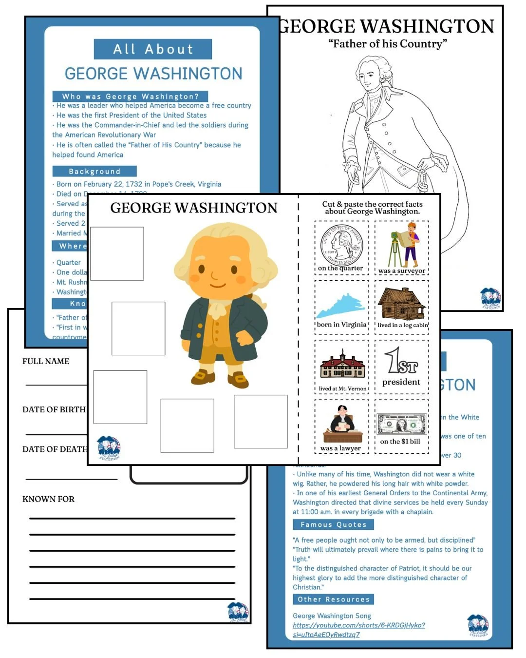 George Washington Activity &amp; Lesson