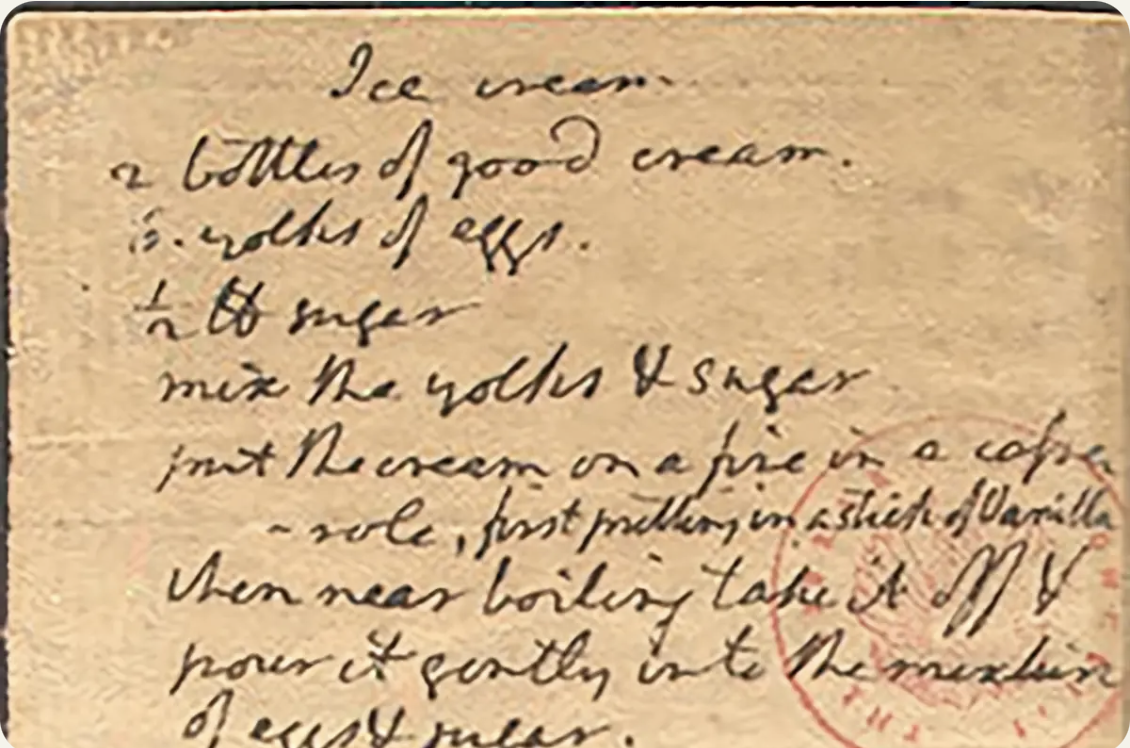 Thomas Jefferson’s Ice Cream