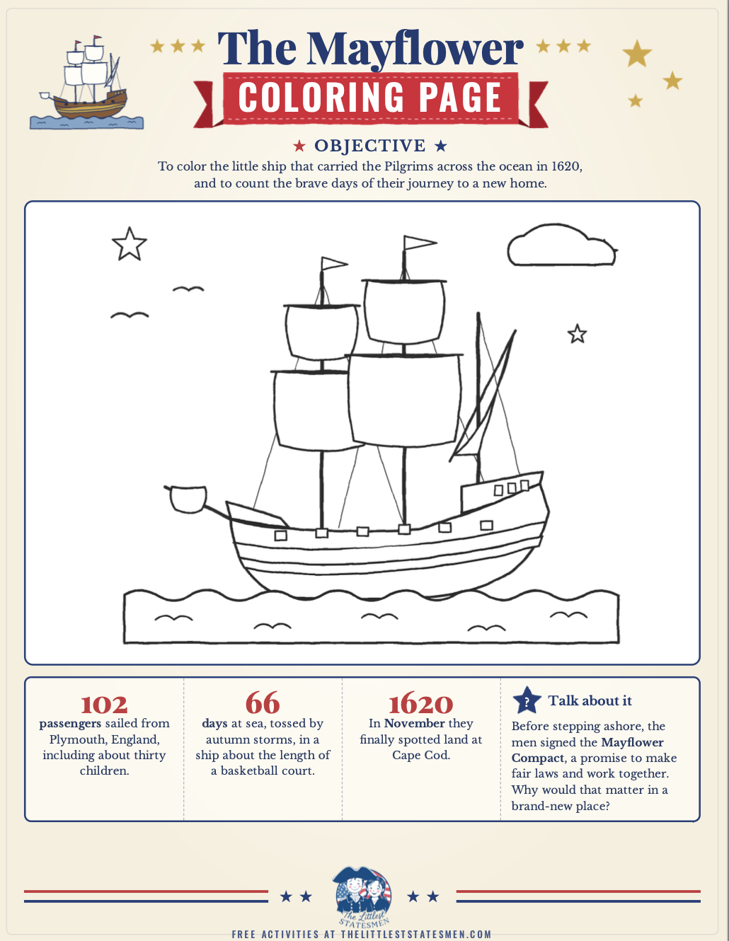 Mayflower Coloring Page