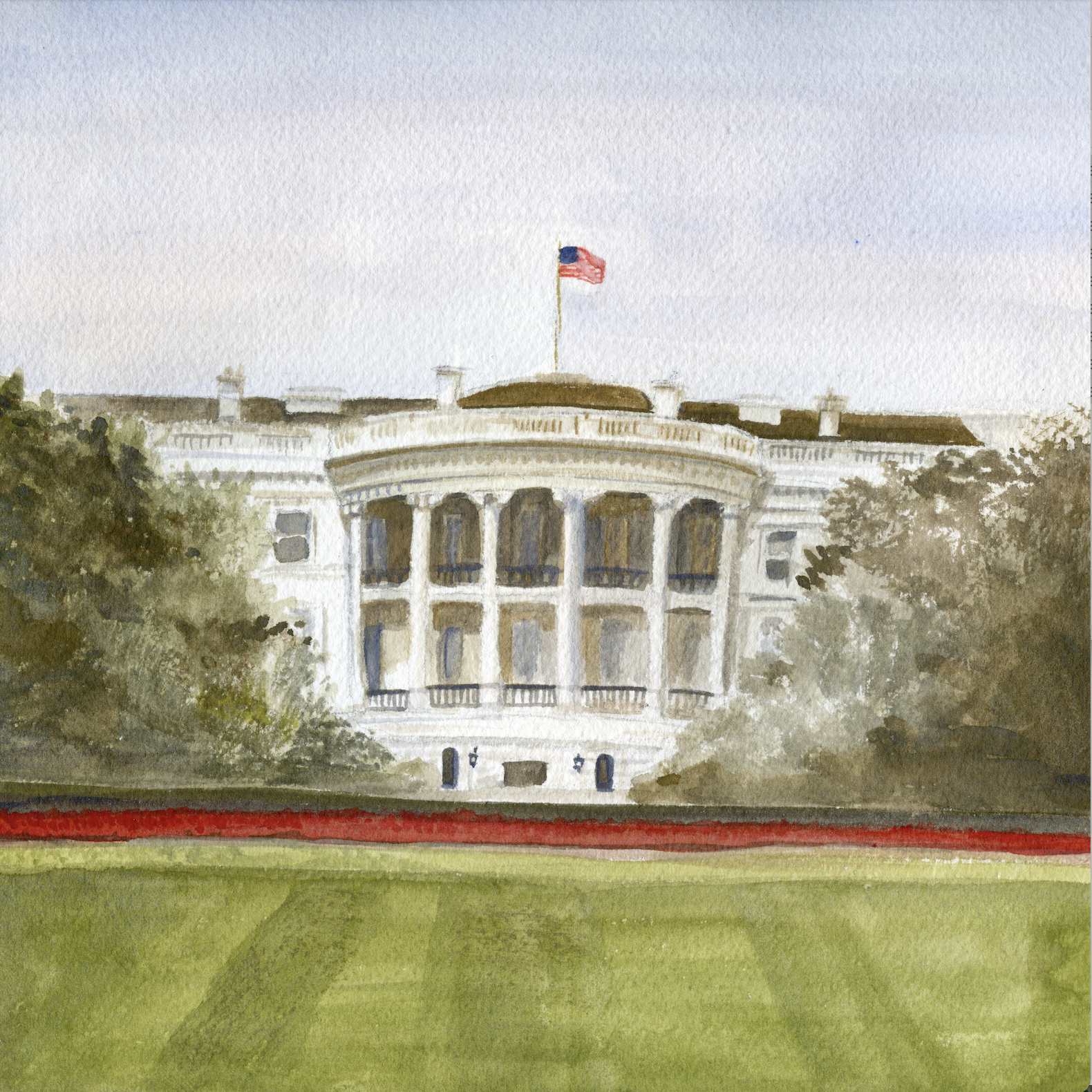 WHITE HOUSE - 8x8 PRINT