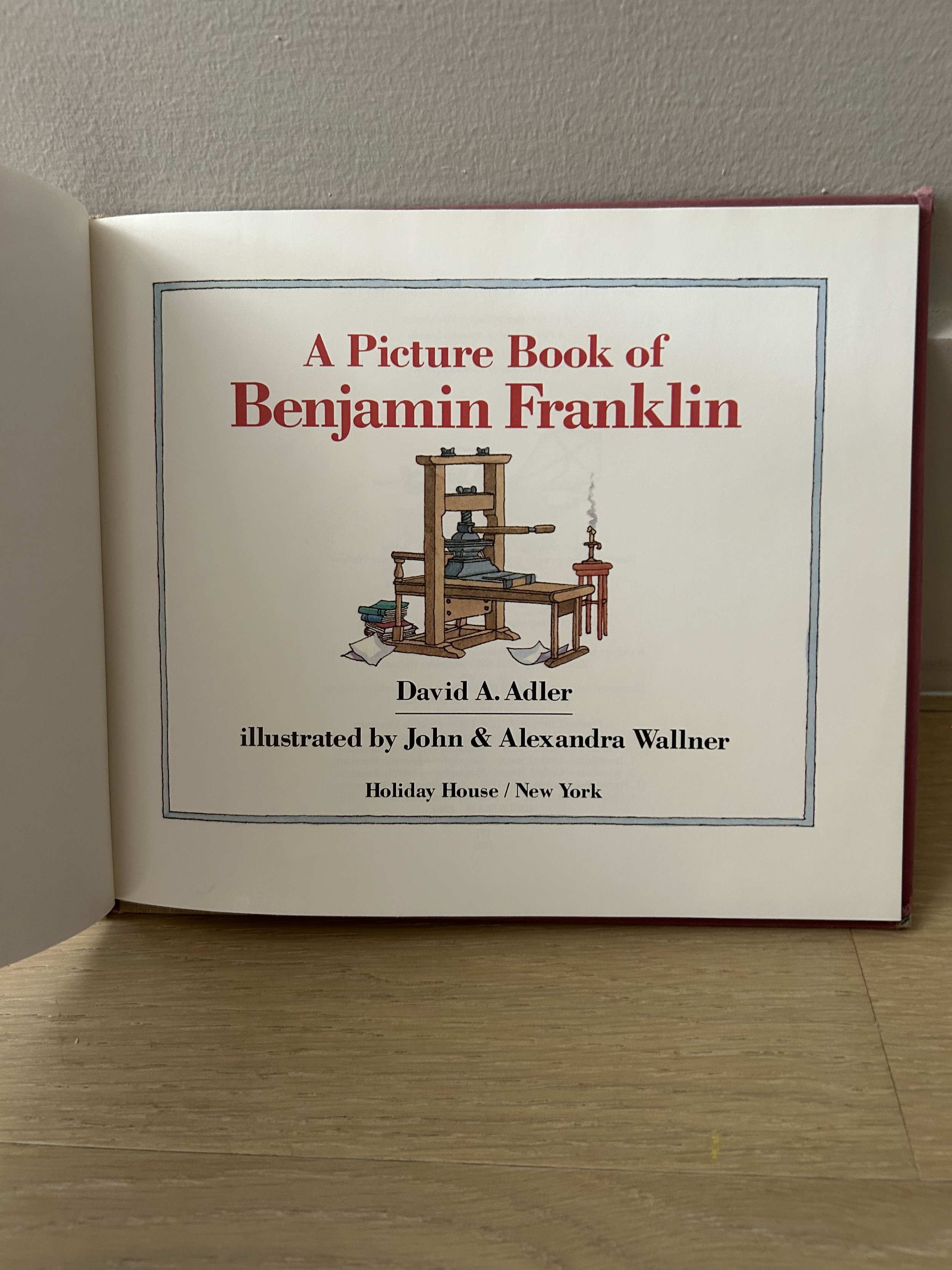 A children's patriotic book about Benjamin Franklin