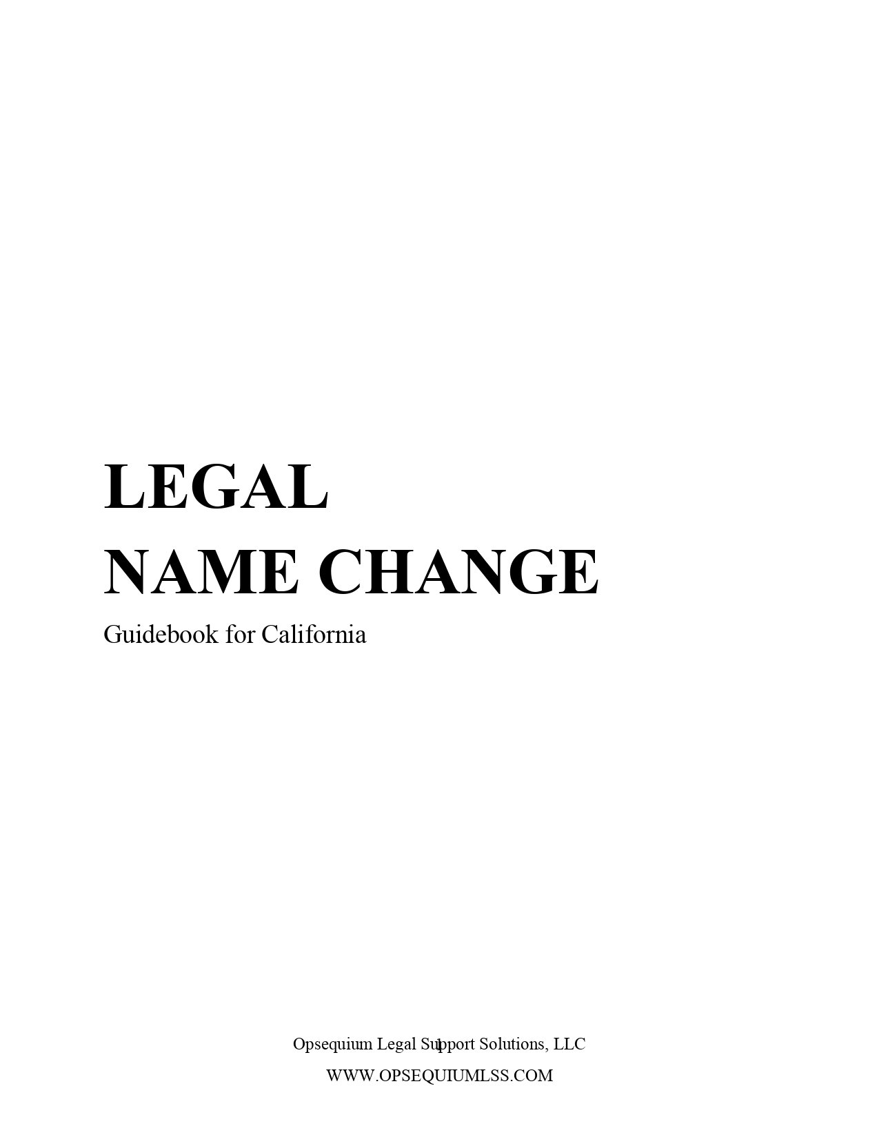 Legal Name Change