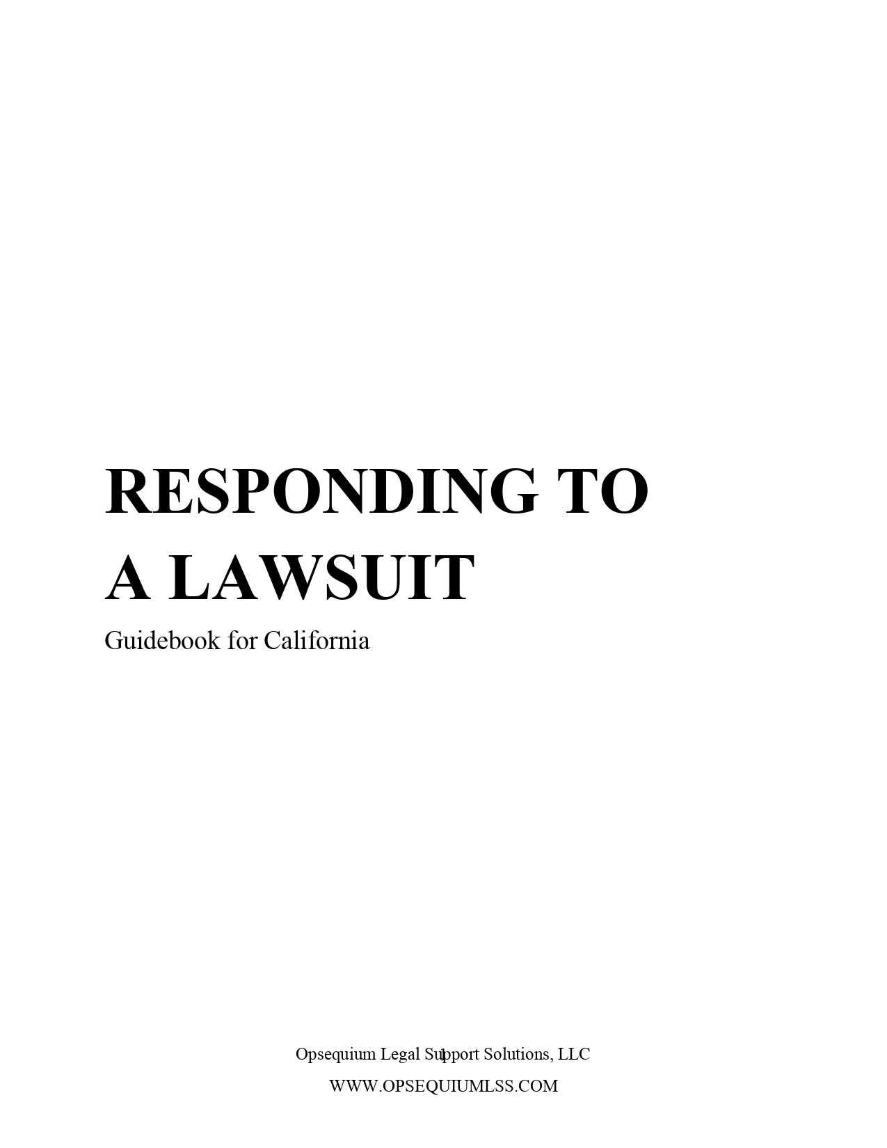 Responding to a Lawsuit