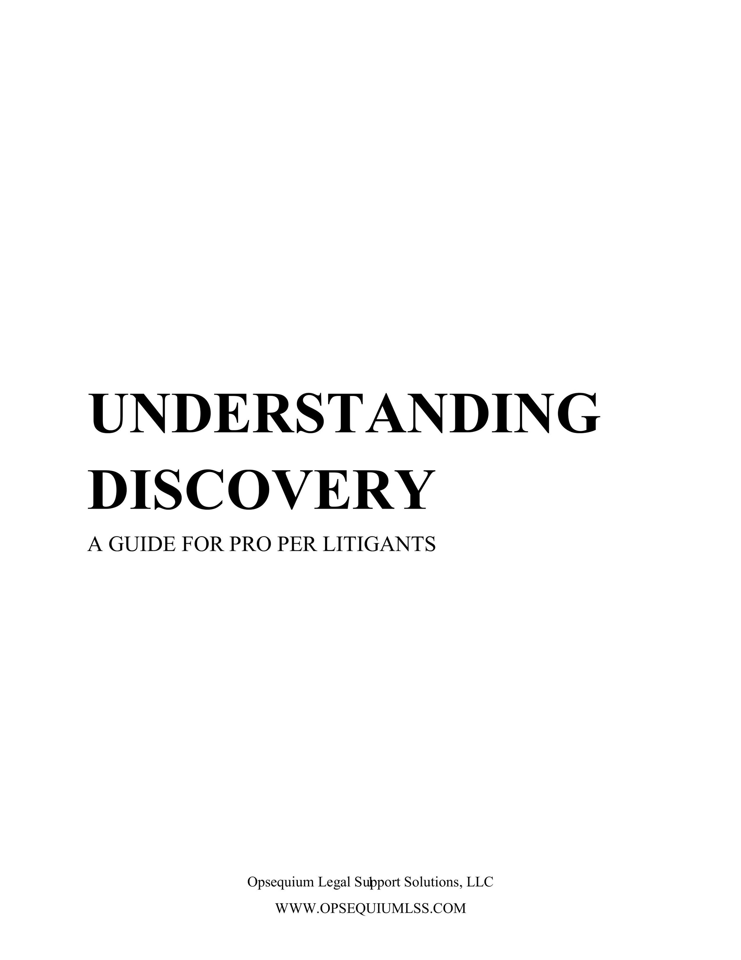 Understanding Discovery