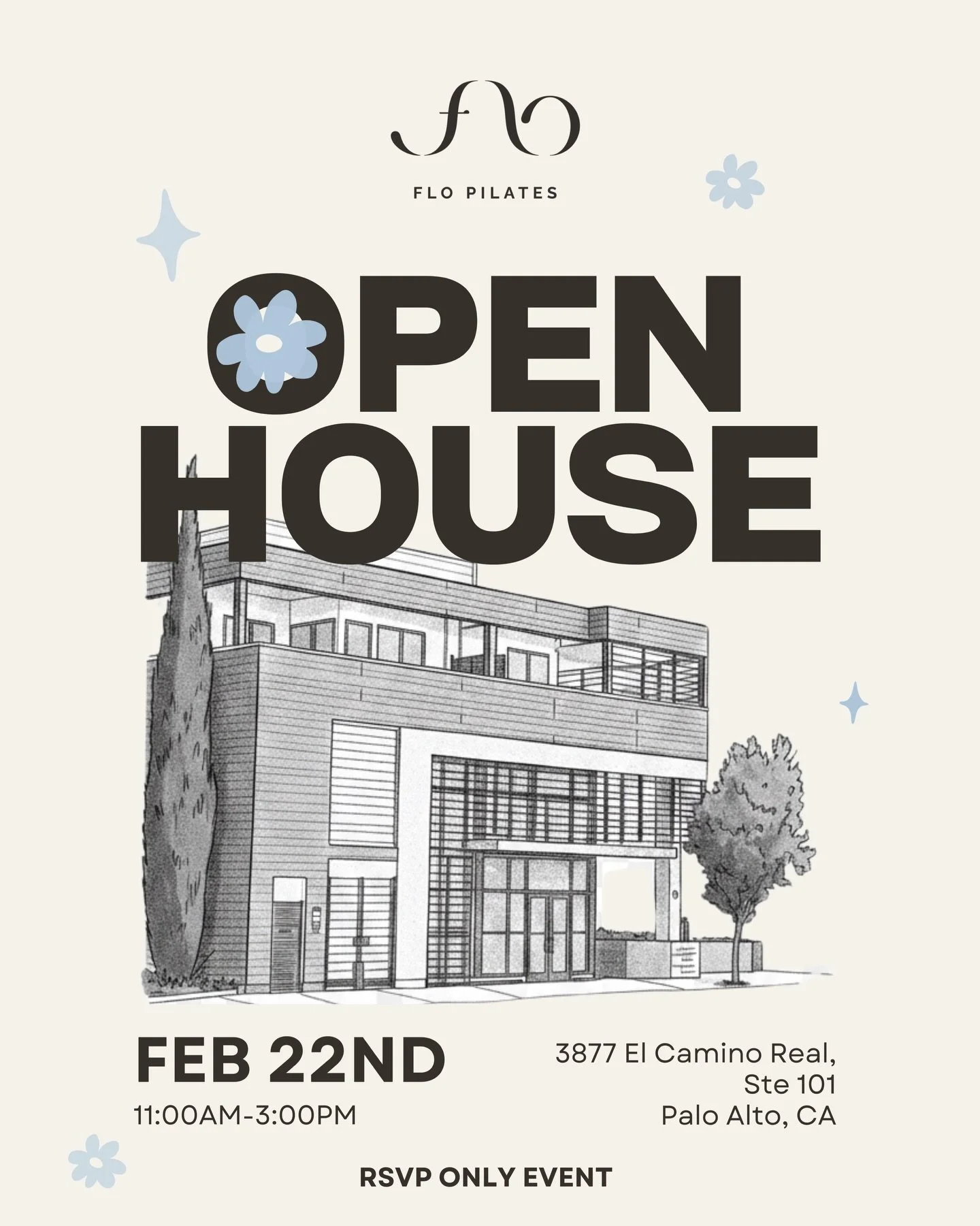 Grand Opening is here 🤍

FLO PILATES is officially opening our doors and we want to celebrate with you.

Join us for a morning of movement, community, and a first look at the studio experience we have been building behind the scenes. Expect mini mom